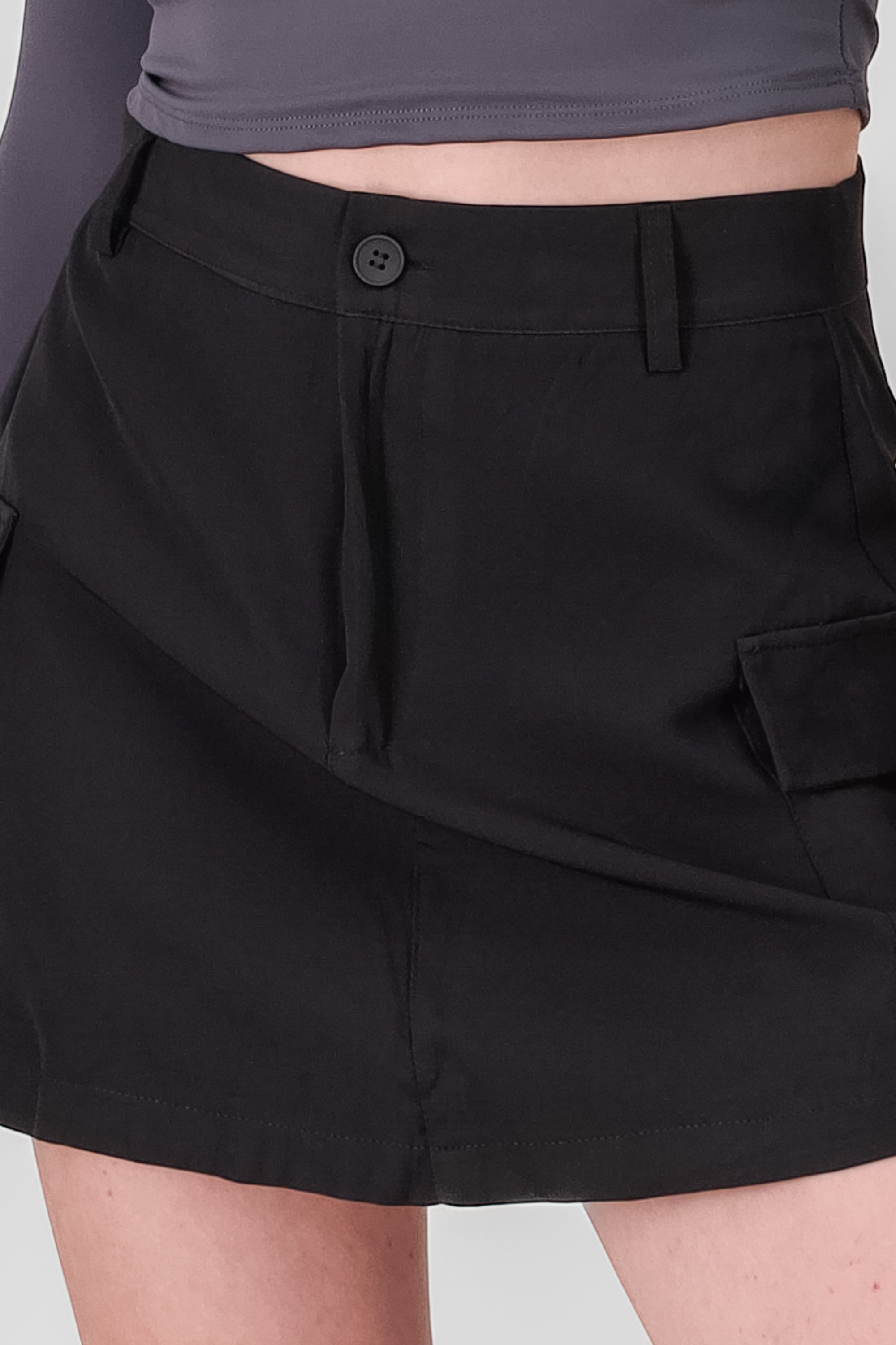 Cargo Mini Skirt BLACK