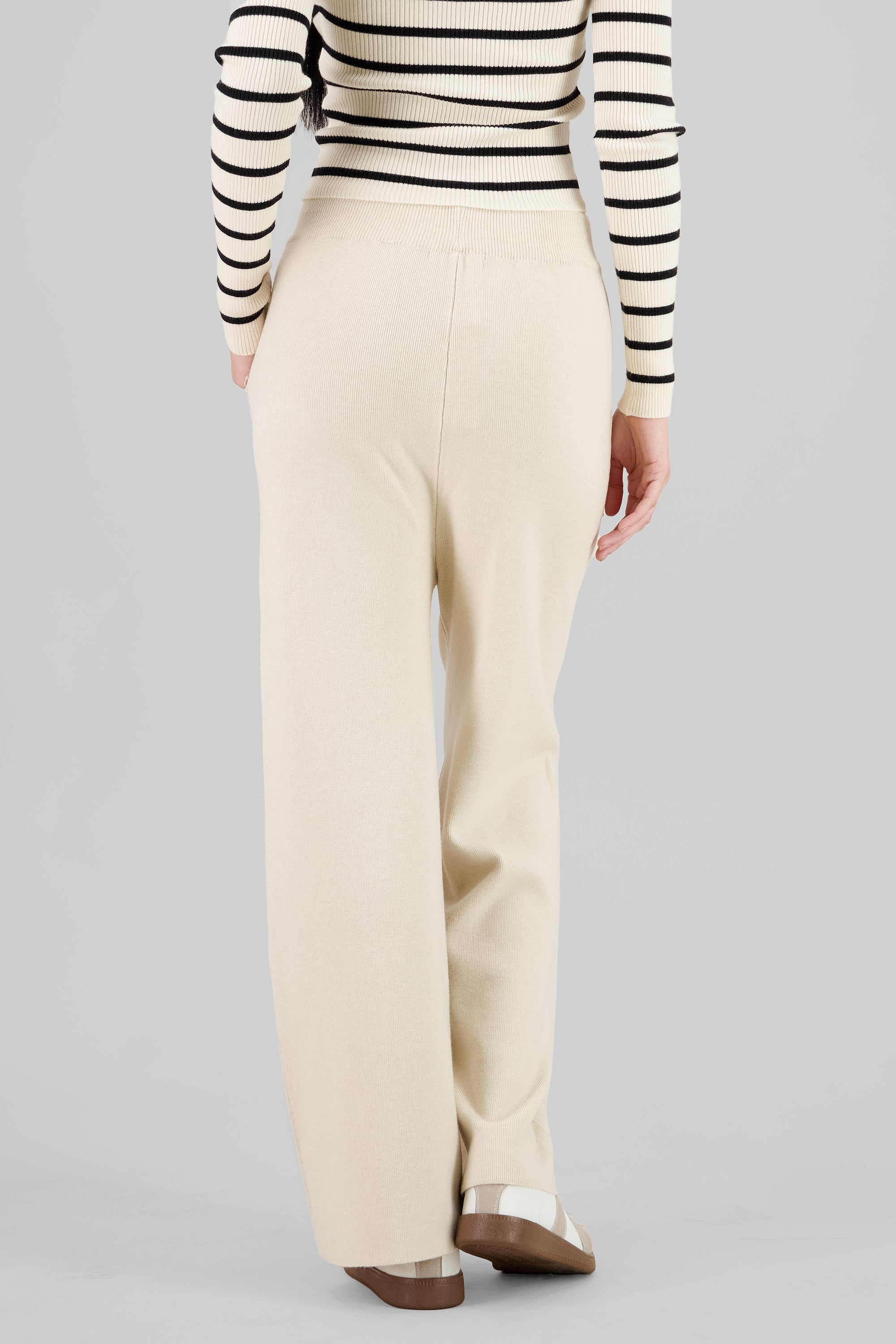 Wide Leg Knit Pants SAND