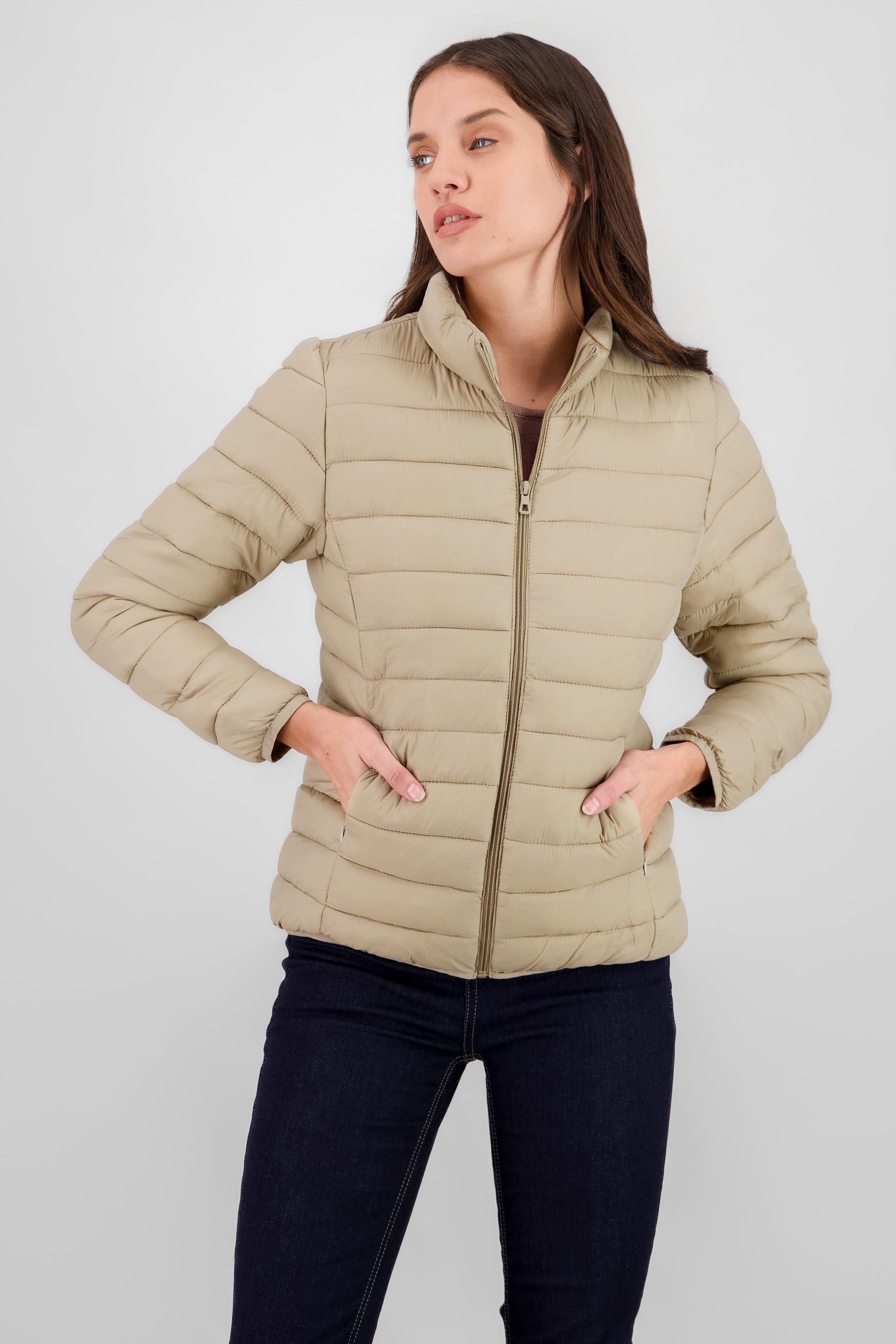 Solid Quilted Jacket CREAM