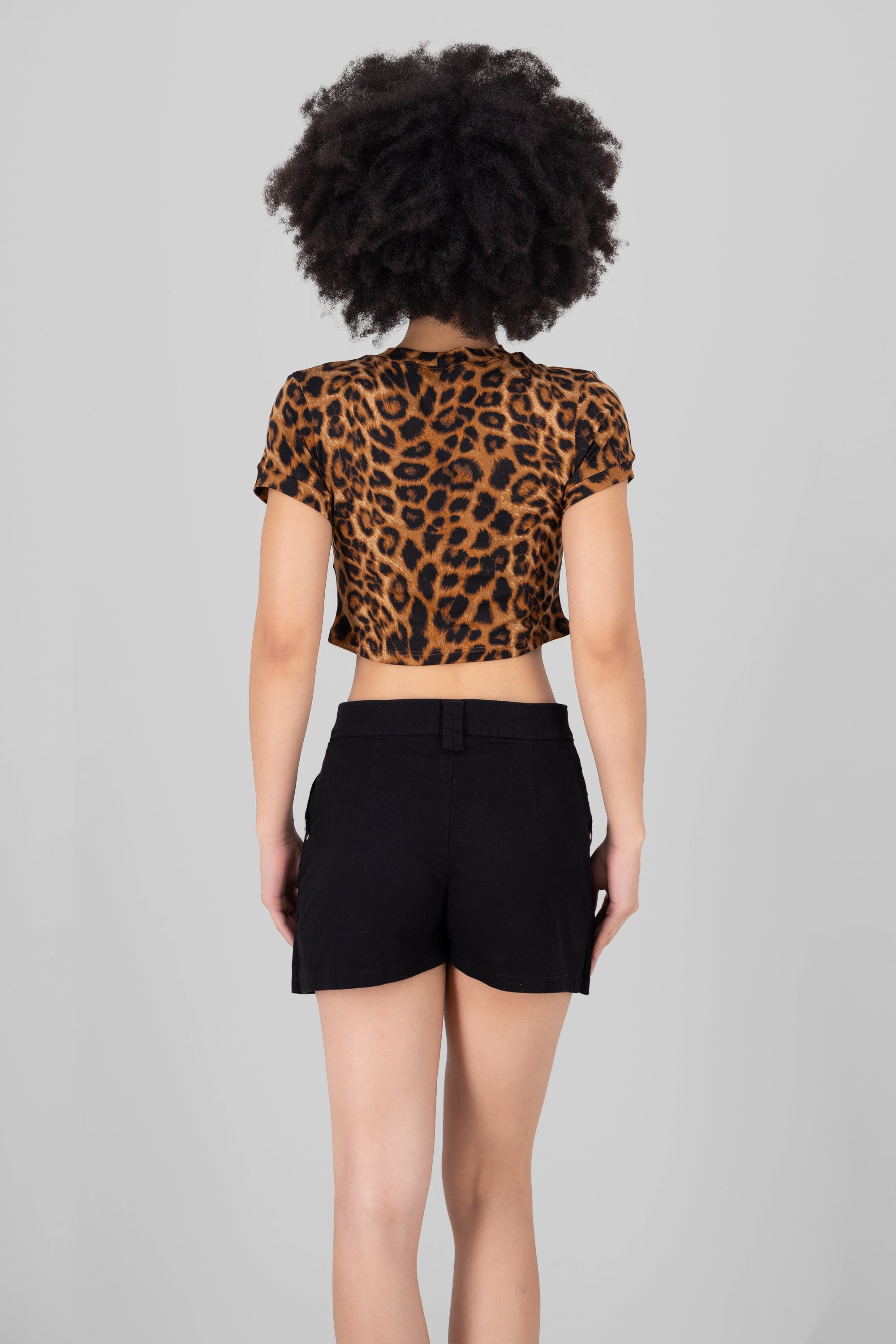 Animal Print T Shirt BROWN COMBO