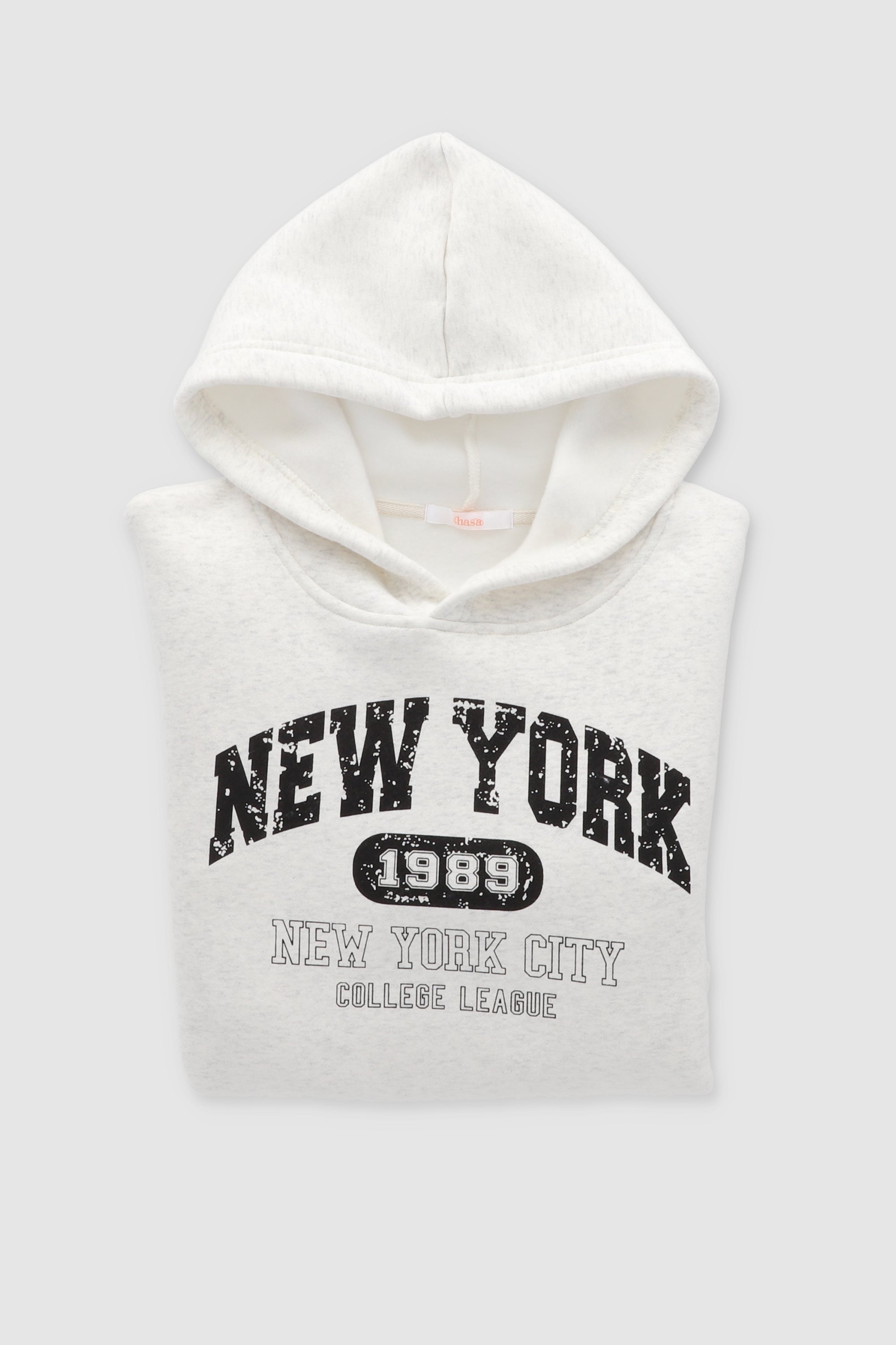 New York Printed Hoodie GRAY COMBO