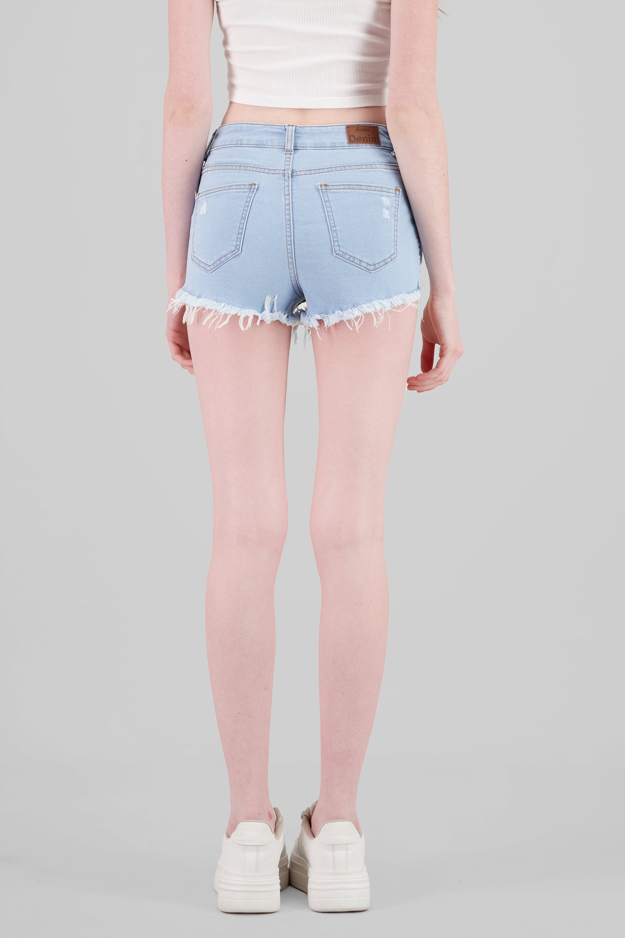 Distressed Mini Shorts BLEACHED