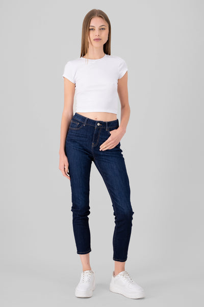 Contrast Skinny Jeans DARK WASH