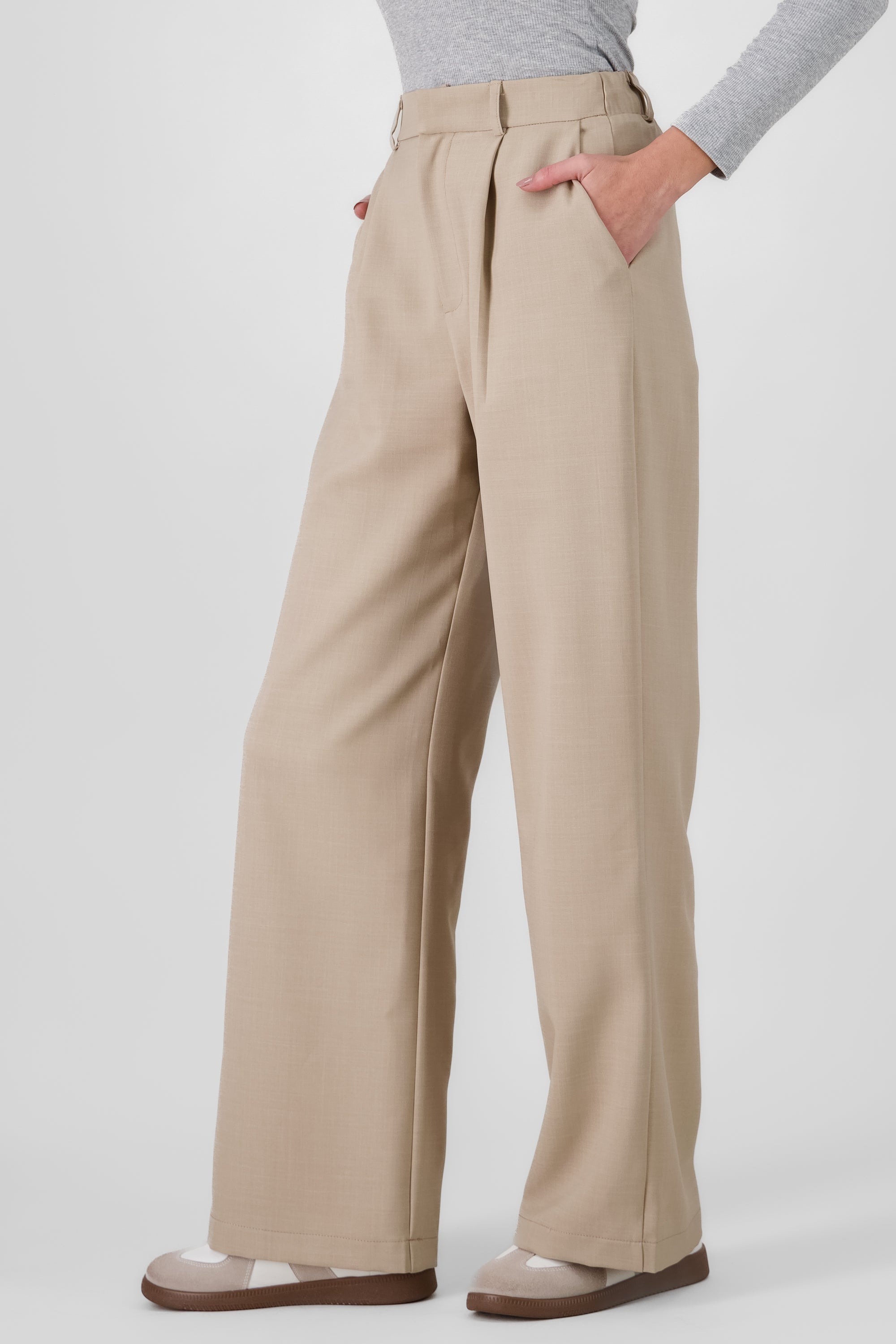 Wide Pleated Pants SAND