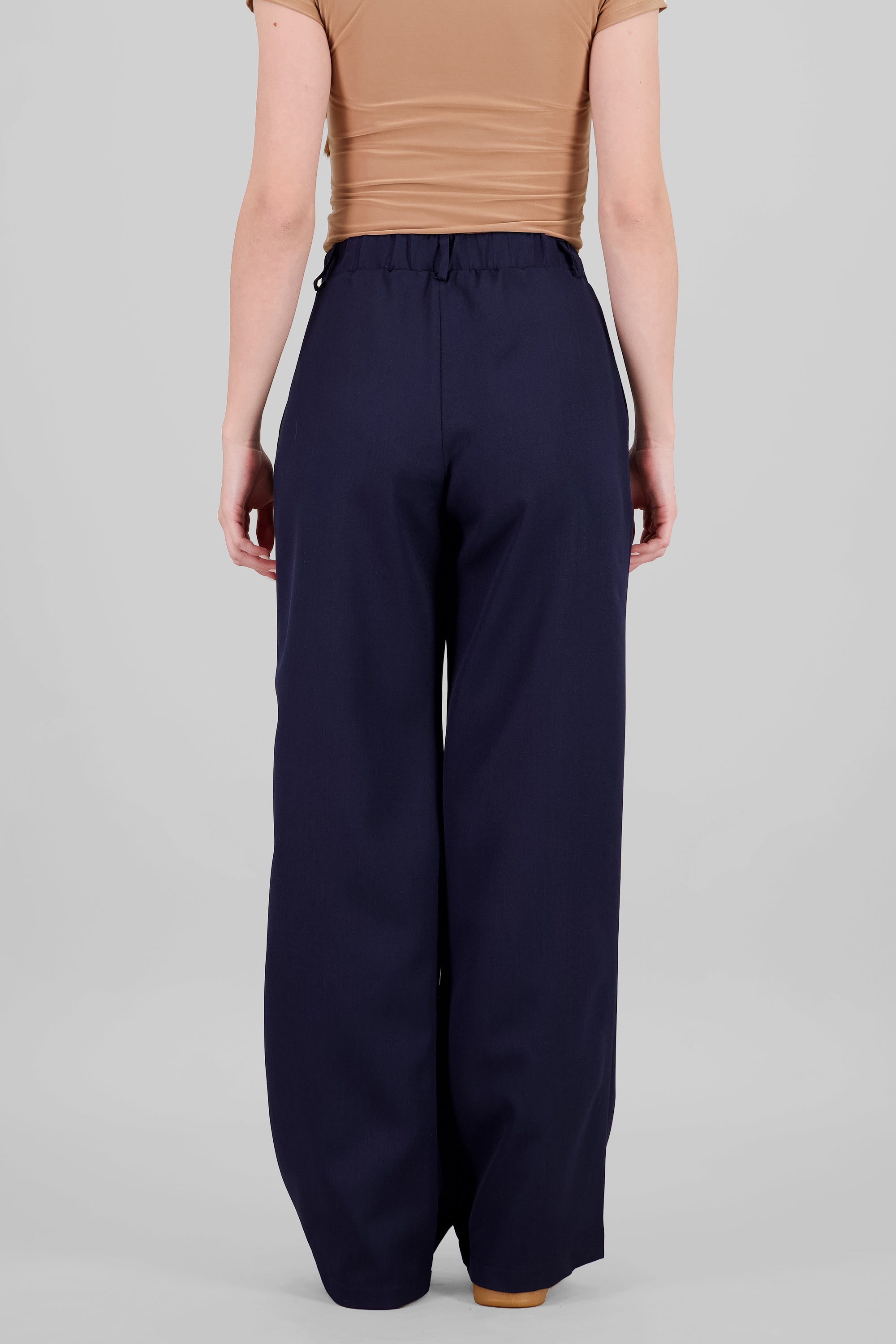 Wide Pleated Pants NAVY