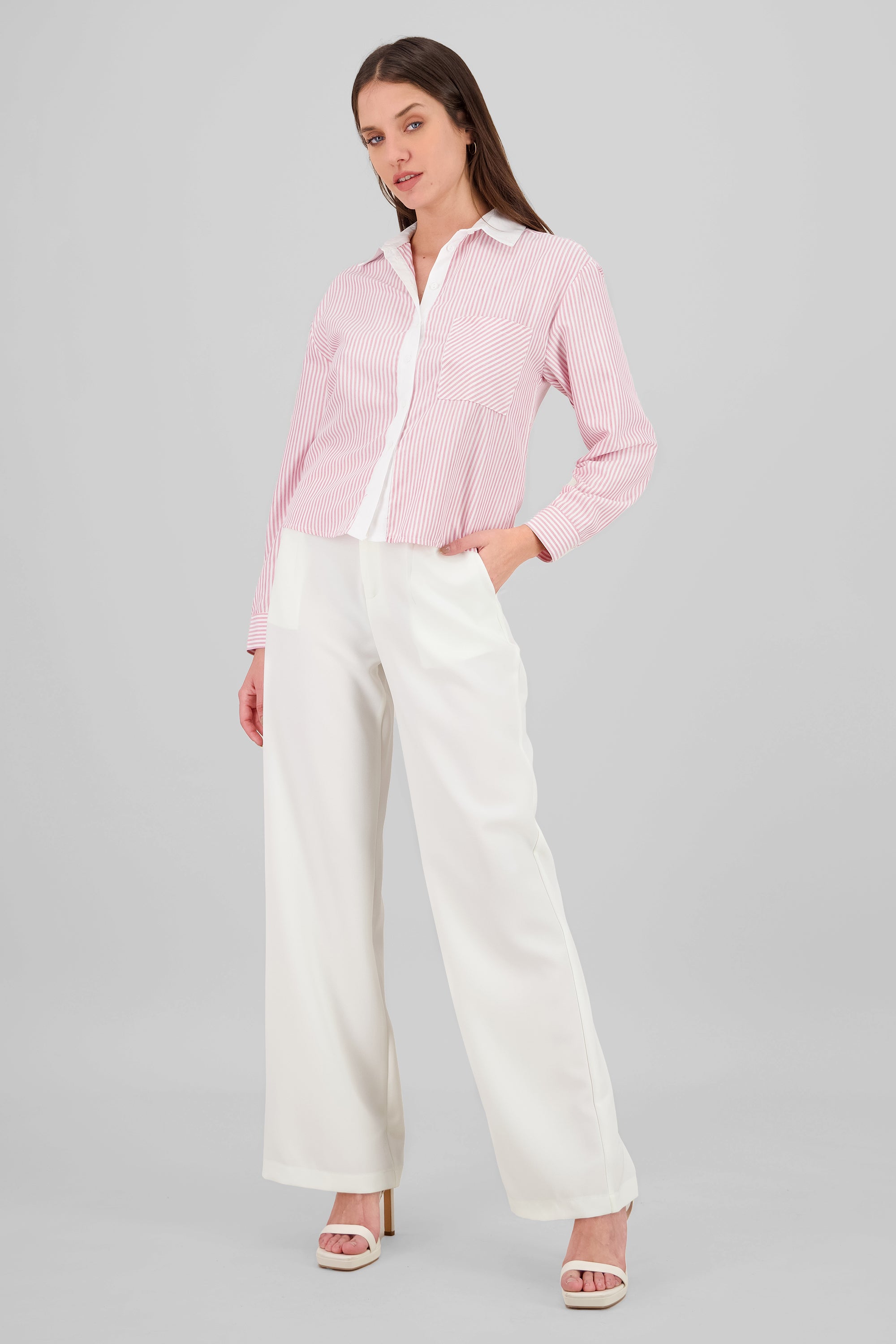 Wide Pleated Pants WHITE