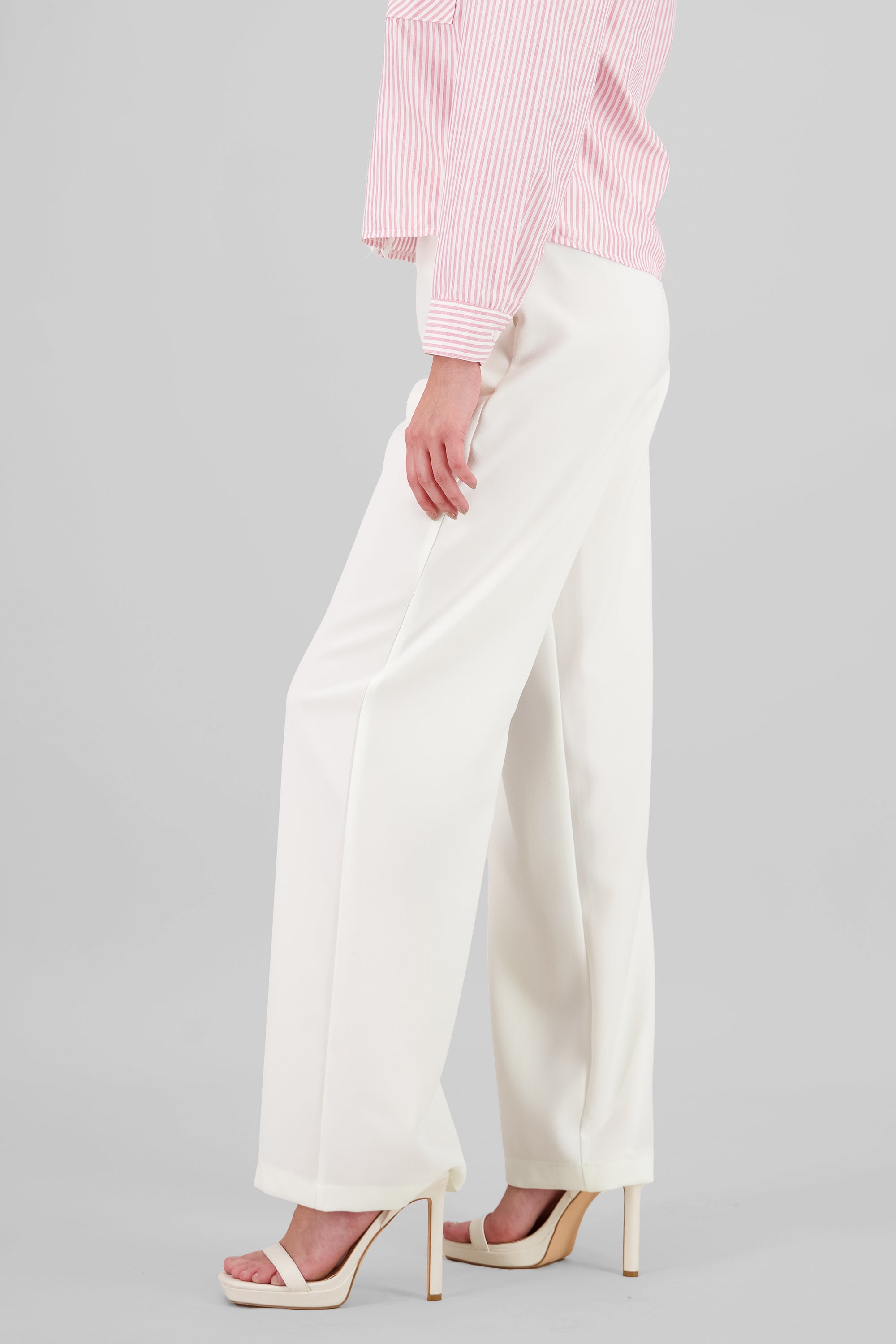 Wide Pleated Pants WHITE