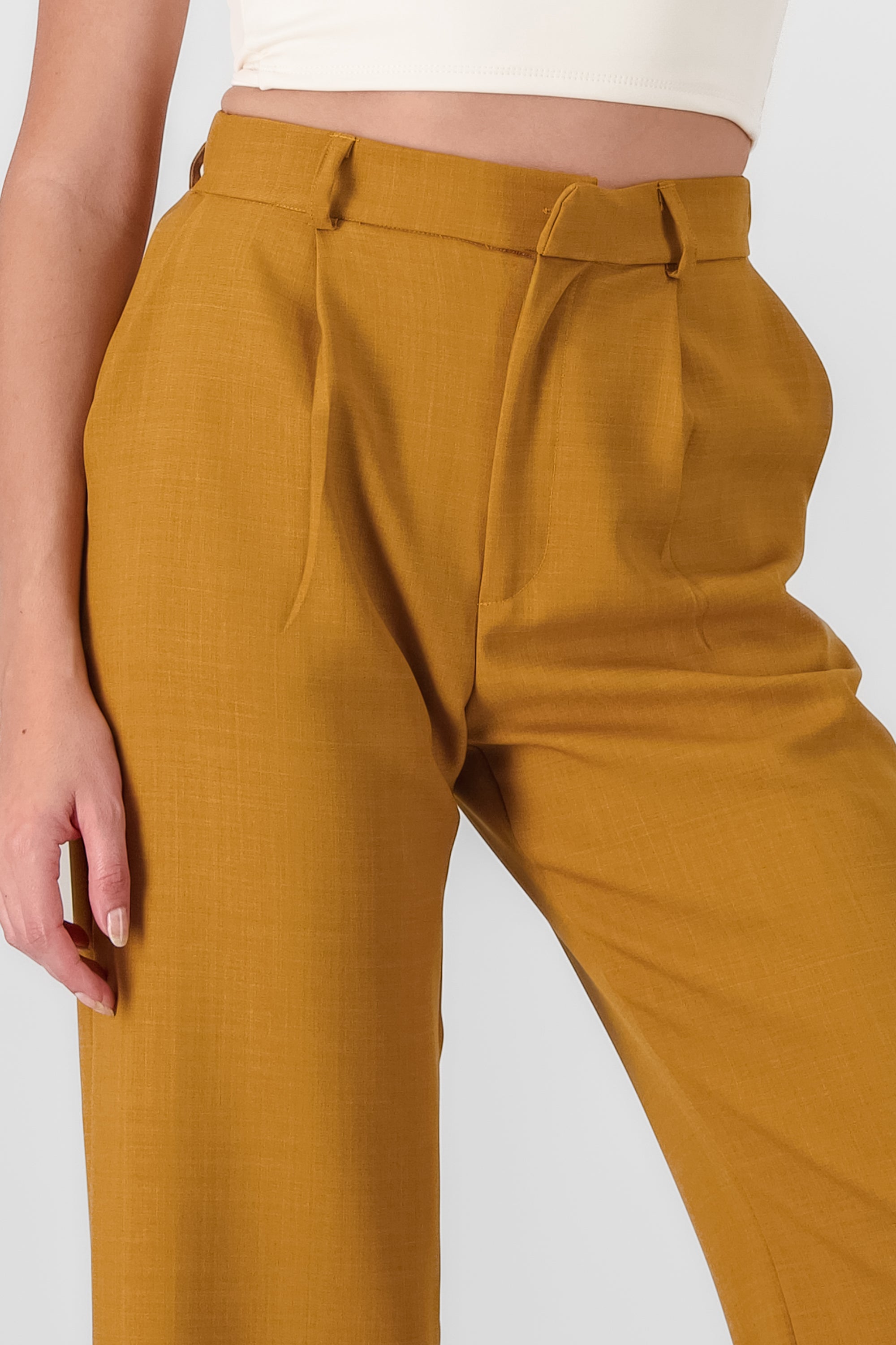 Wide Pleated Pants KHAKI