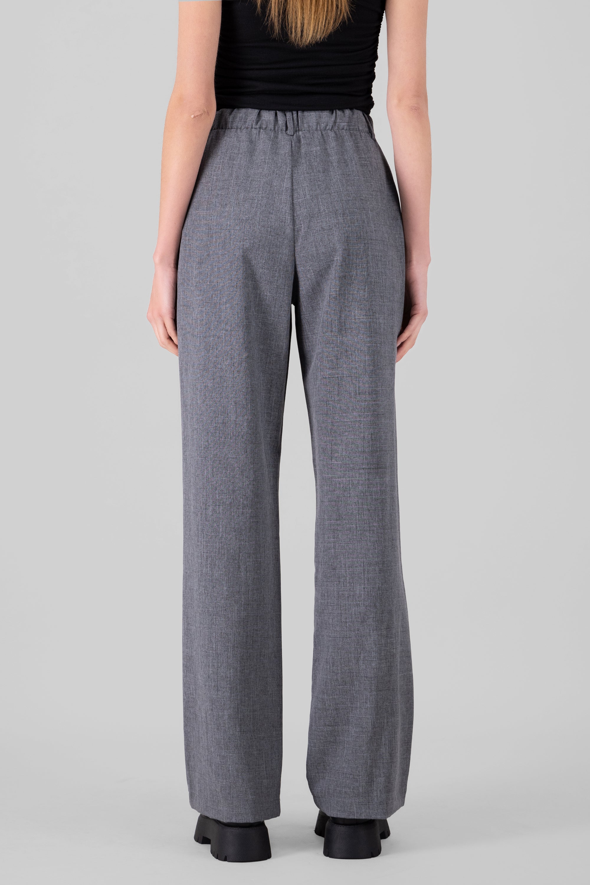 Wide Pleated Pants GRAY