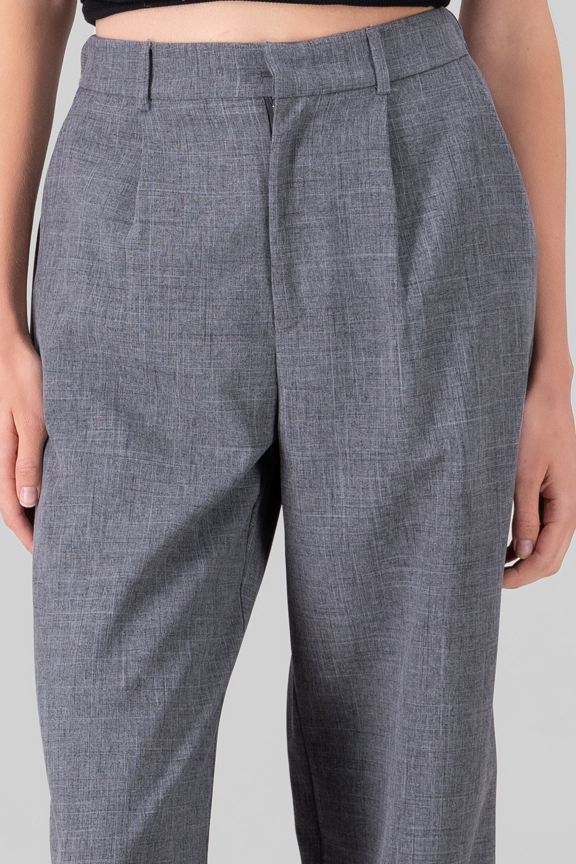 Wide Pleated Pants GRAY