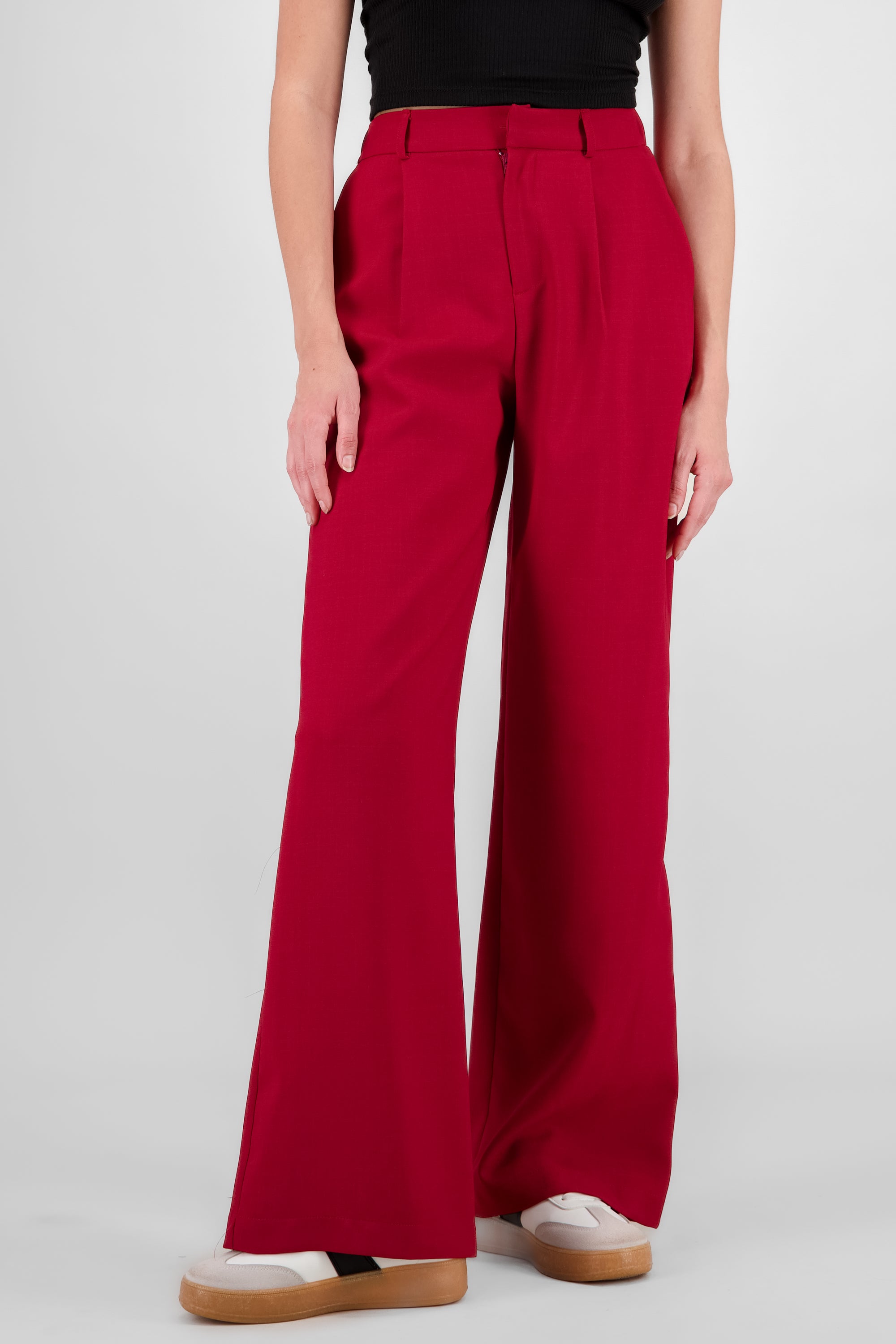 Wide Pleated Pants RED