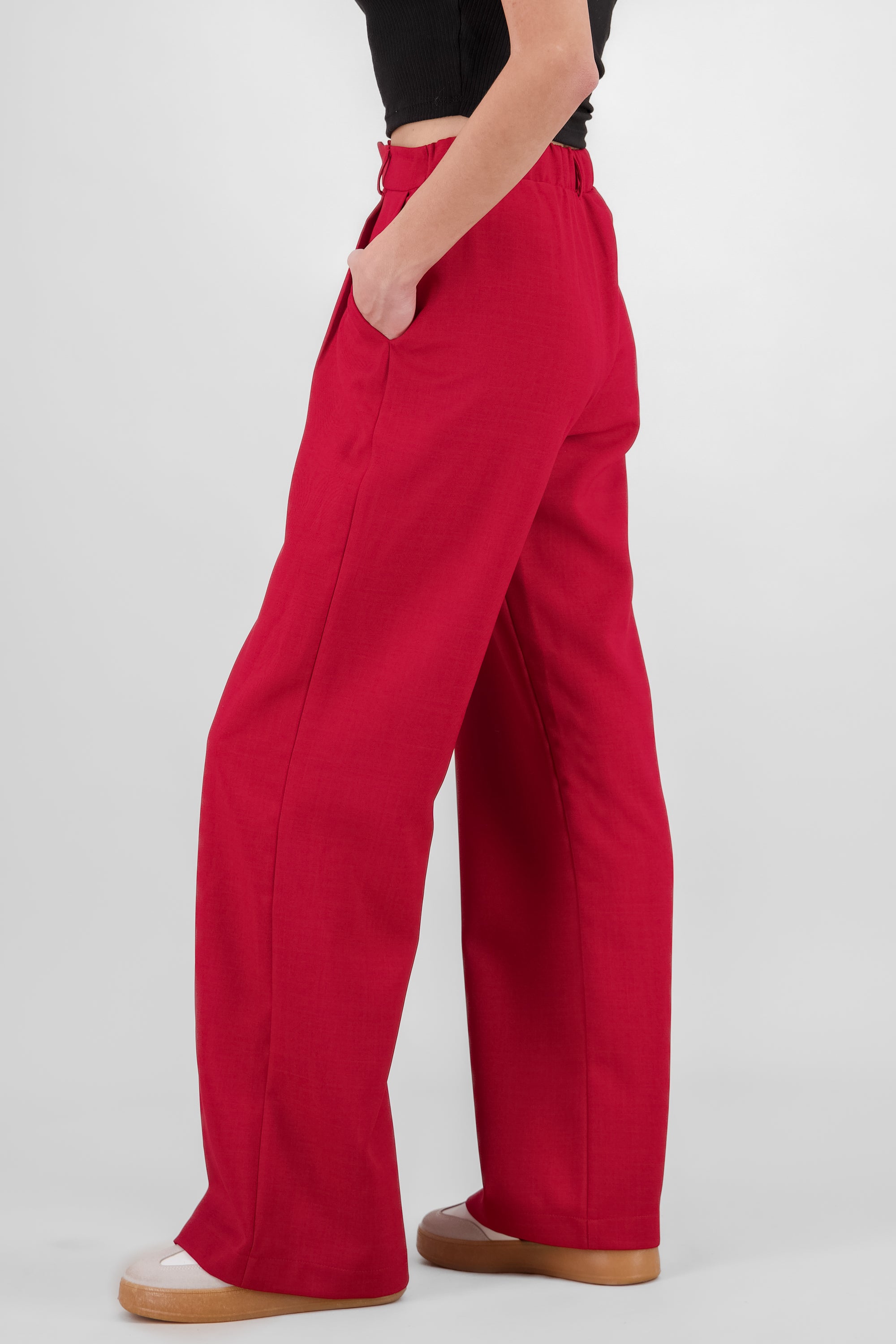 Wide Pleated Pants RED