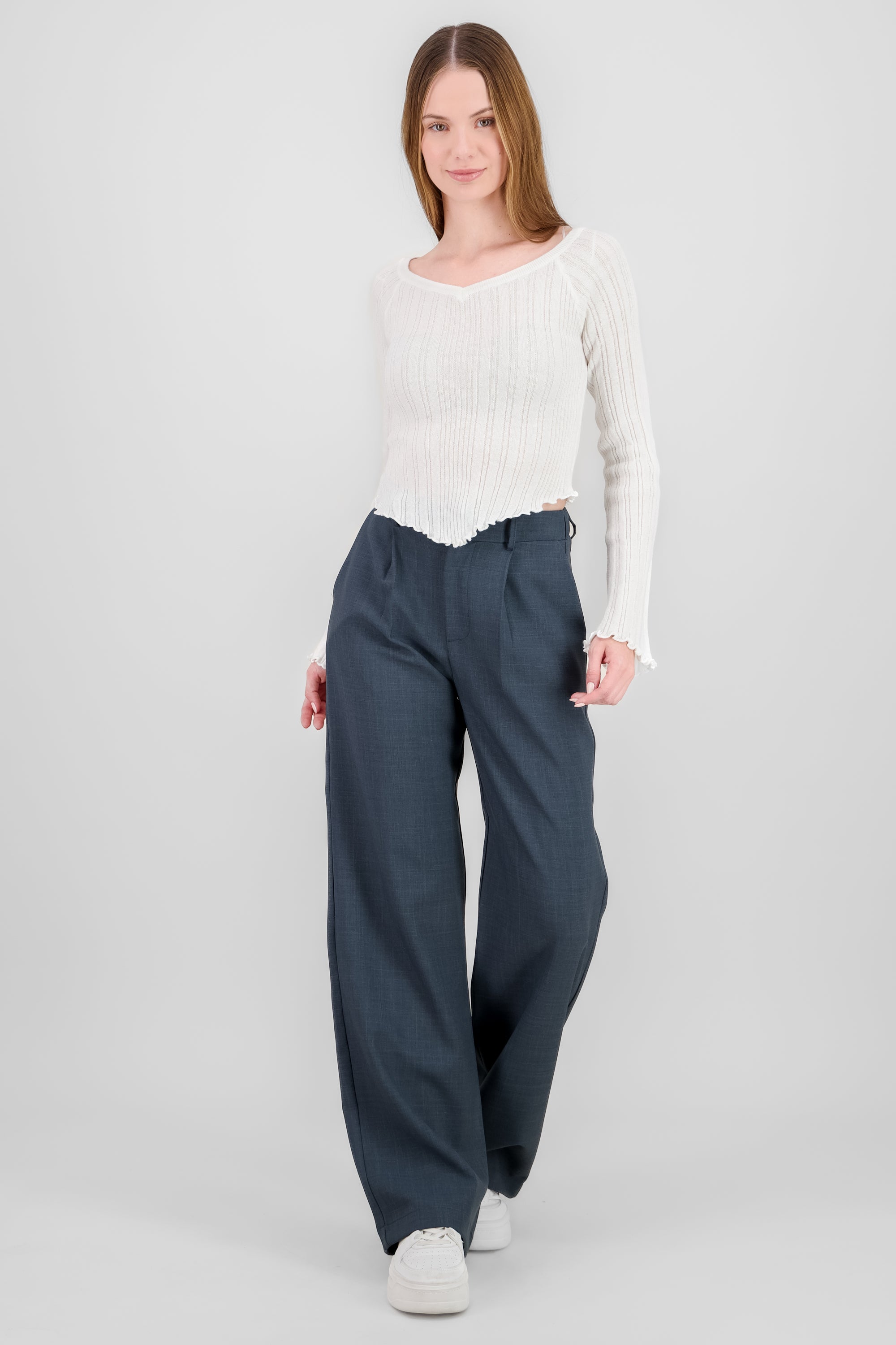 Wide Pleated Pants DARK GRAY