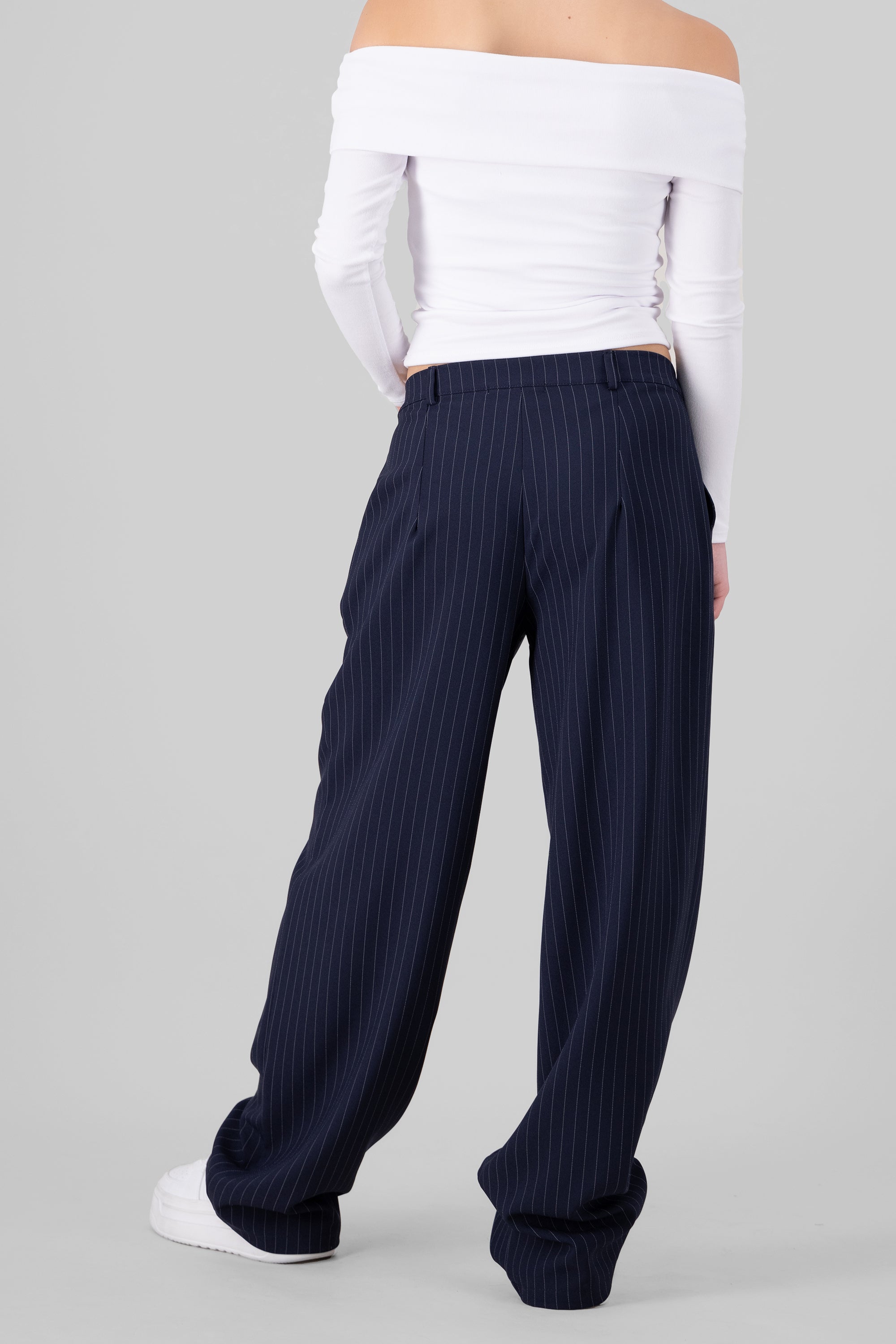 Striped Tailored Pants NAVY