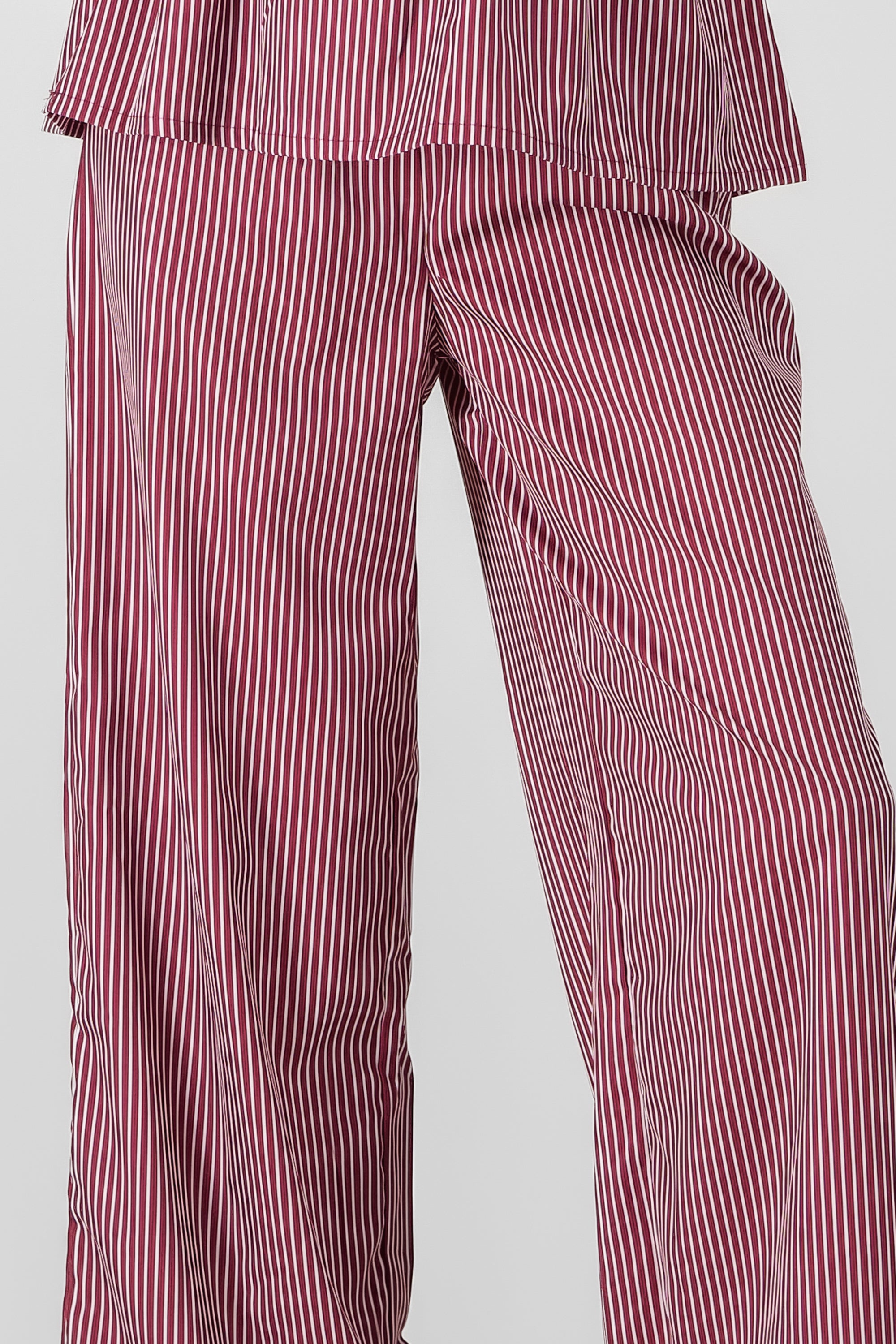 Striped Straight Leg Pants PLUM