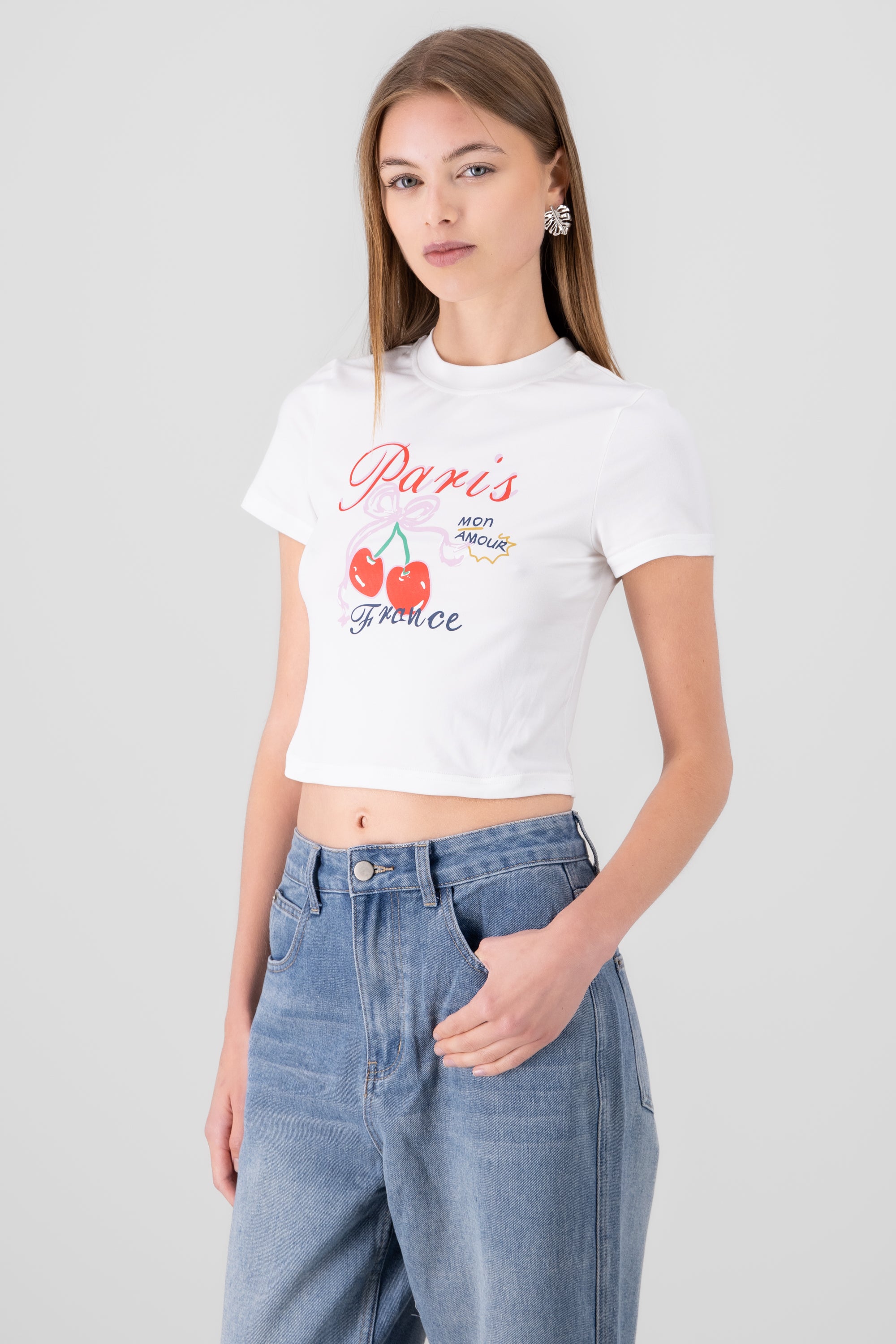 Paris Printed T Shirt WHITE COMBO