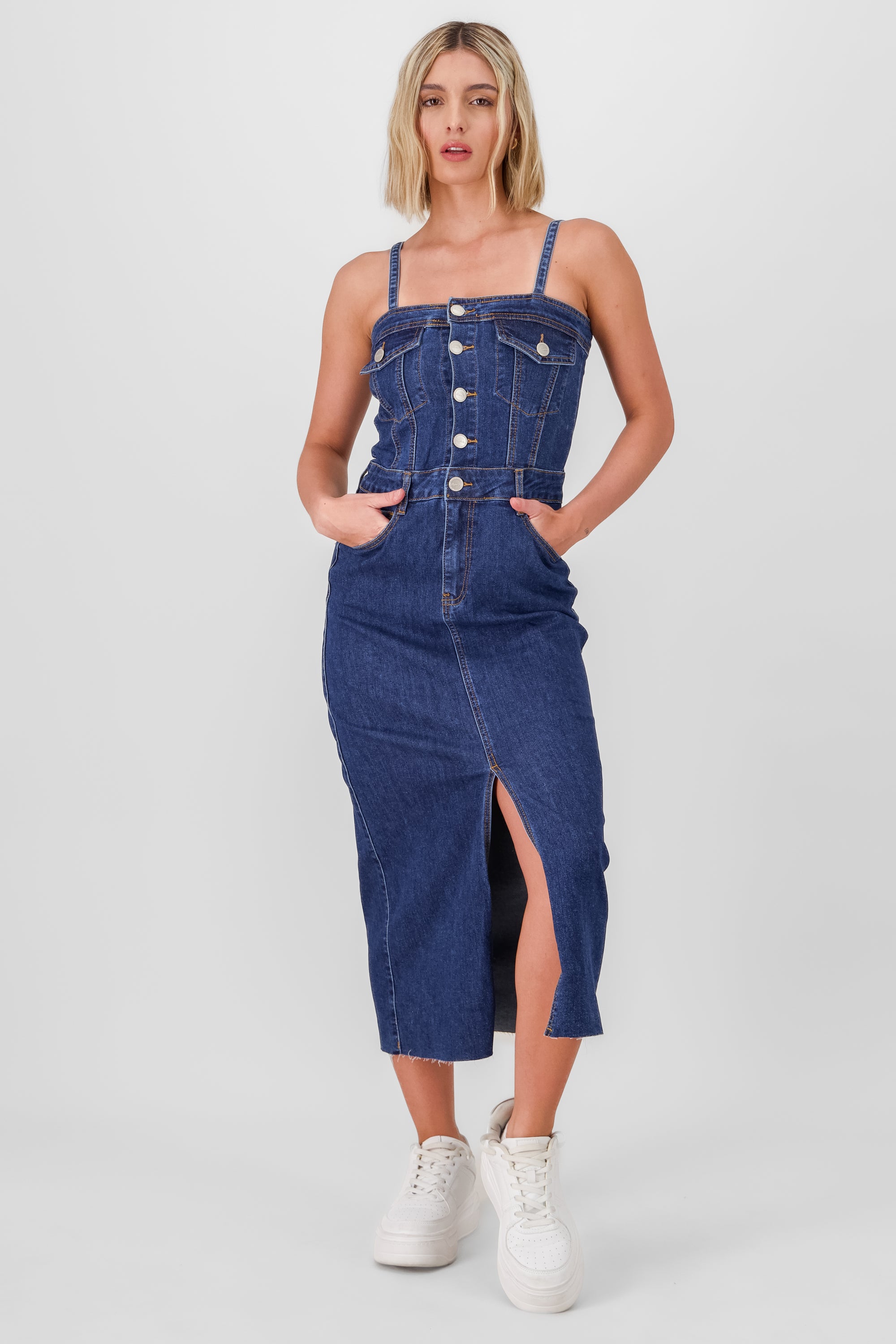 Denim Maxi Dress DARK WASH