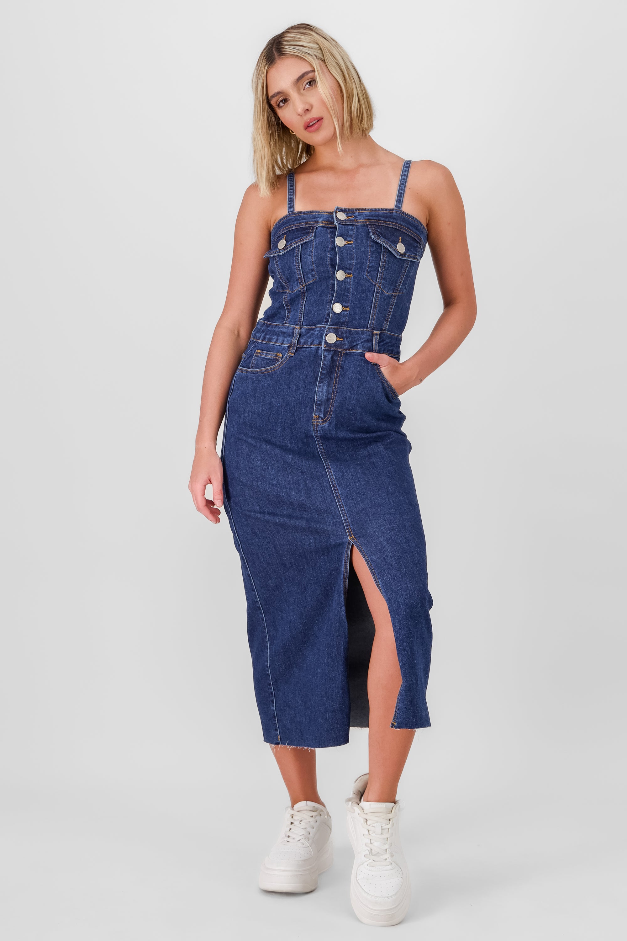 Denim Maxi Dress DARK WASH