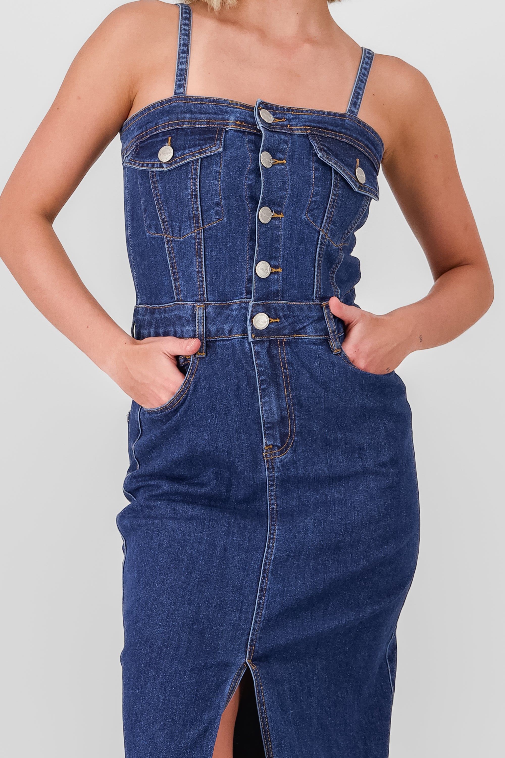 Denim Maxi Dress DARK WASH