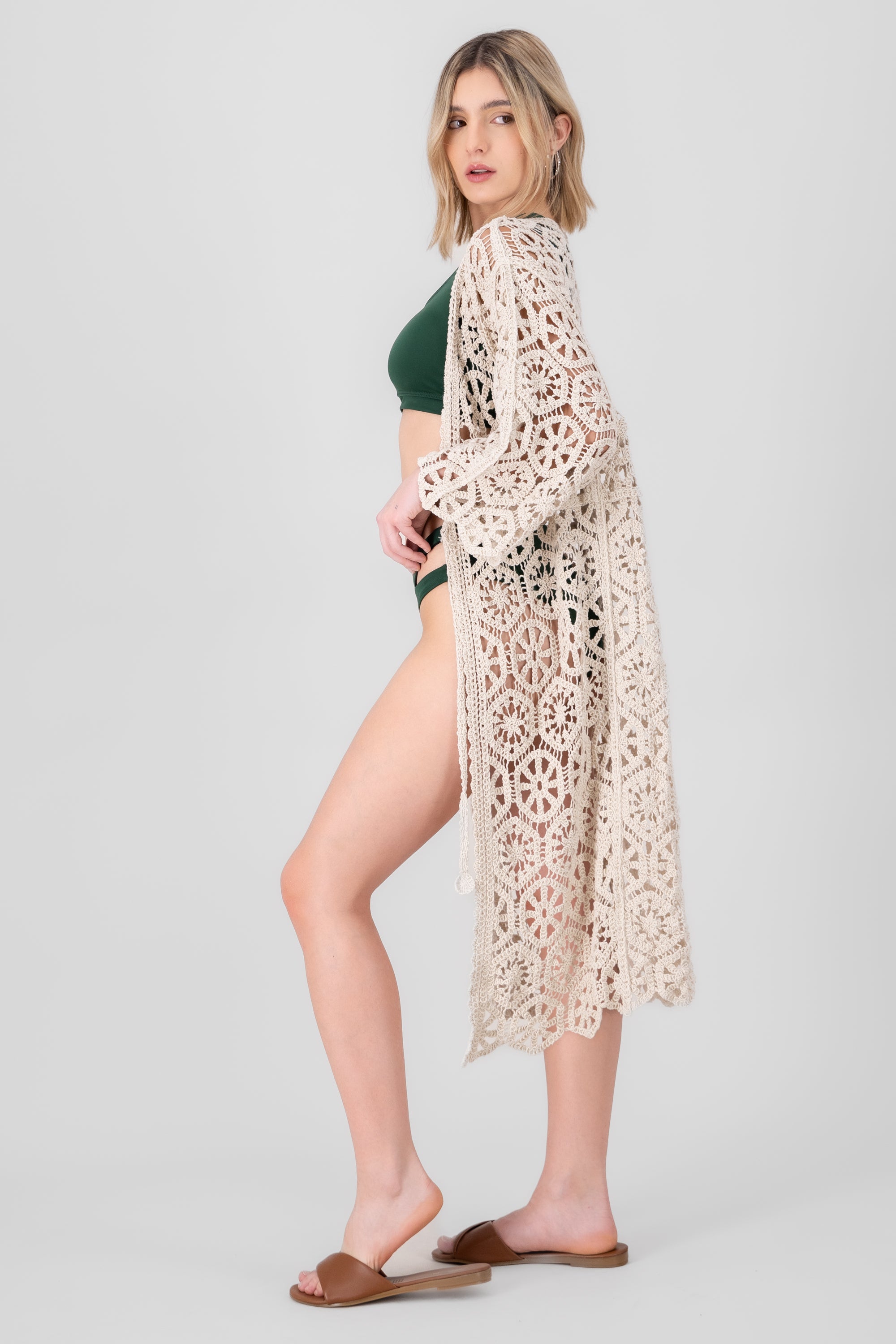 Crochet Swim Cover Up BEIGE