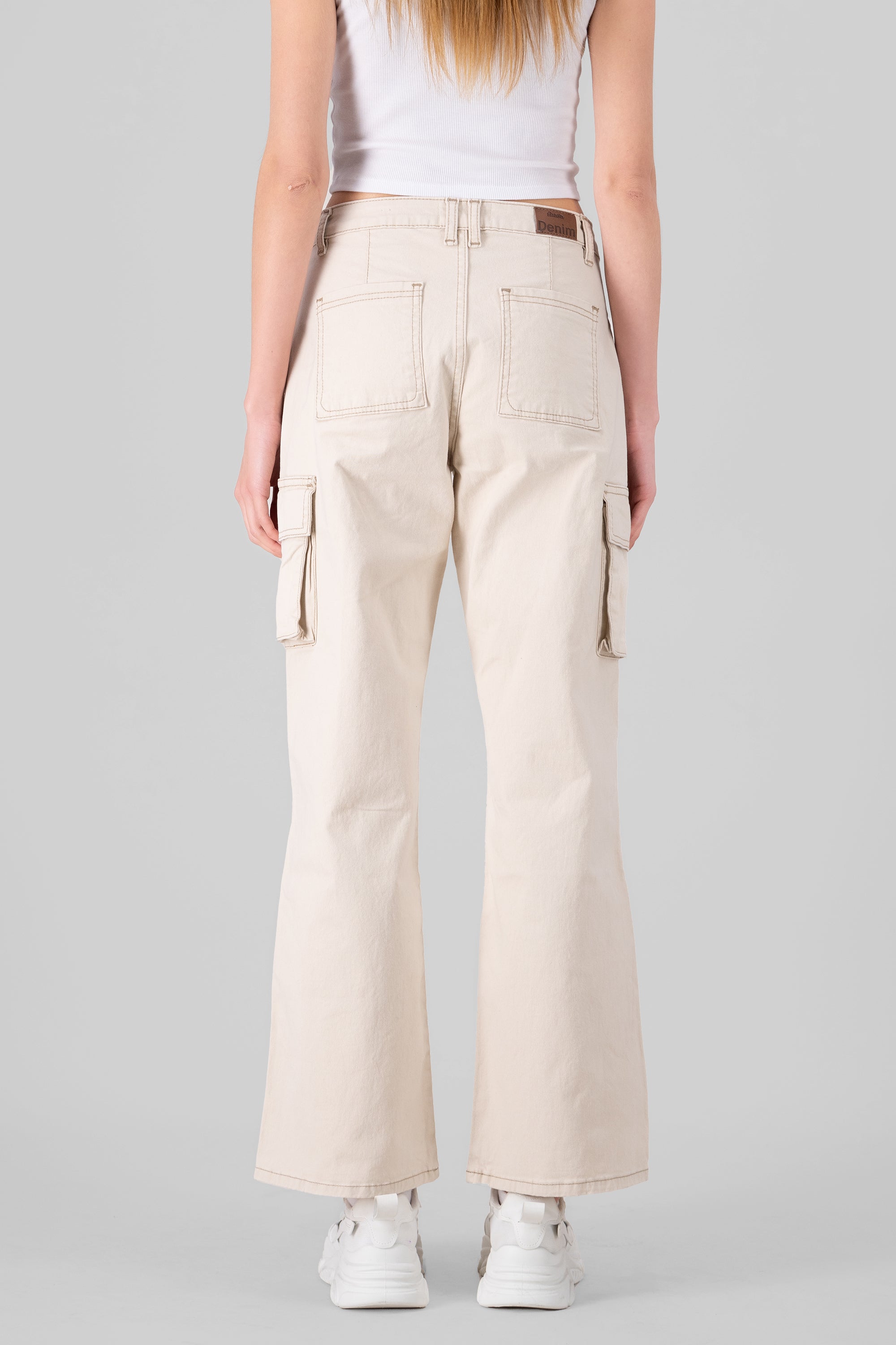 Cargo Wide Leg Jeans IVORY