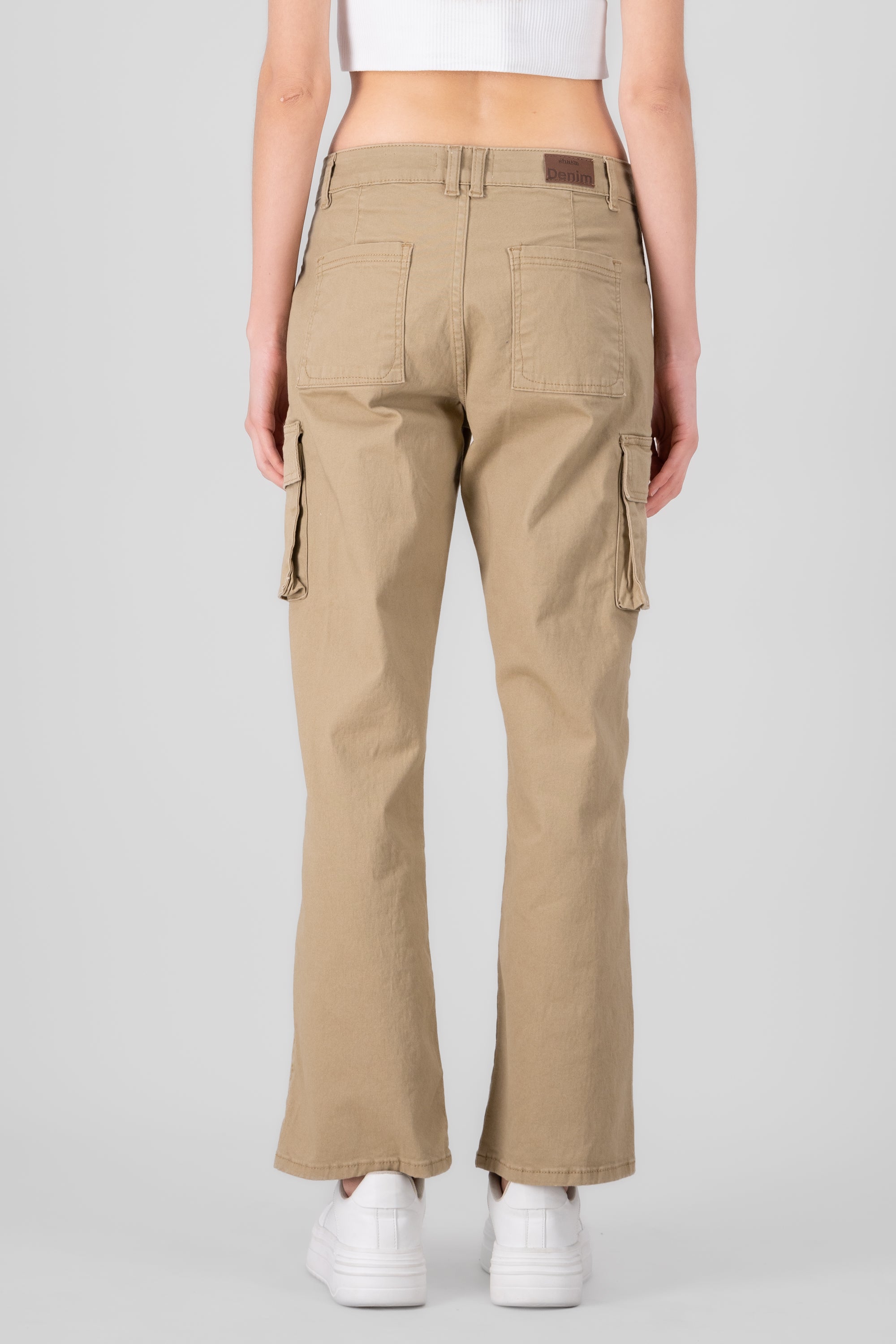 Straight Leg Cargo Jeans KHAKI