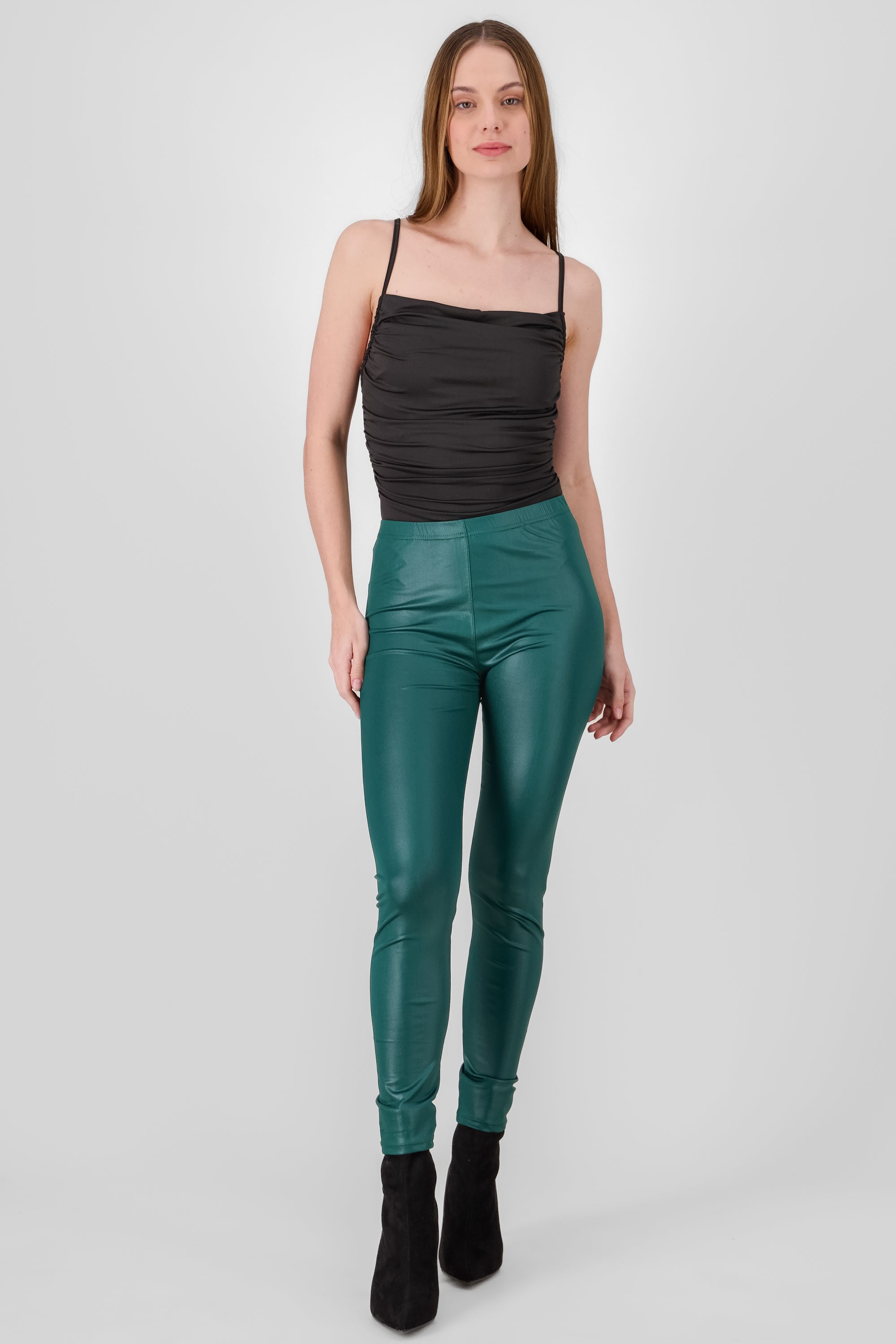 Faux leather skinny pants GREEN