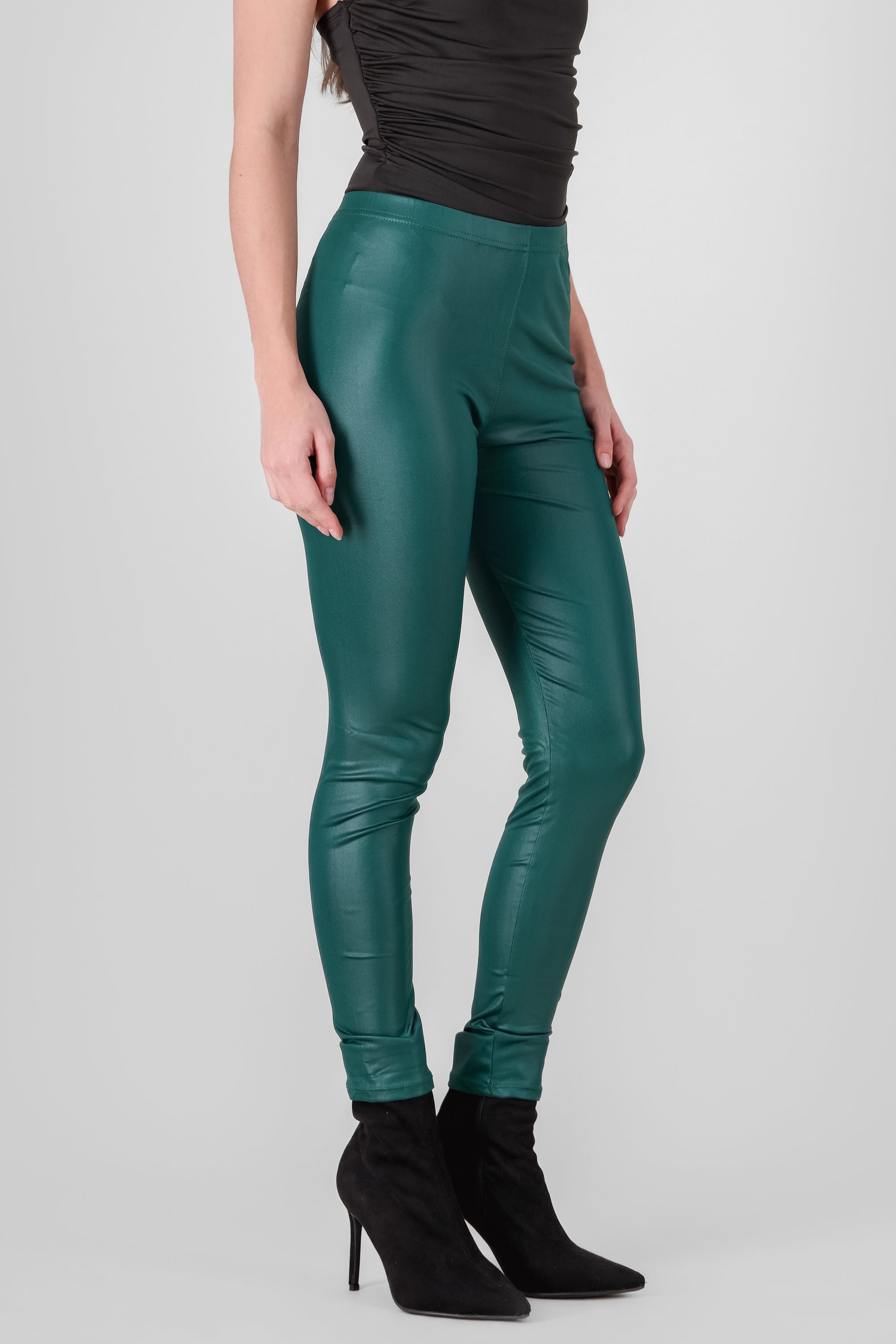 Faux leather skinny pants GREEN