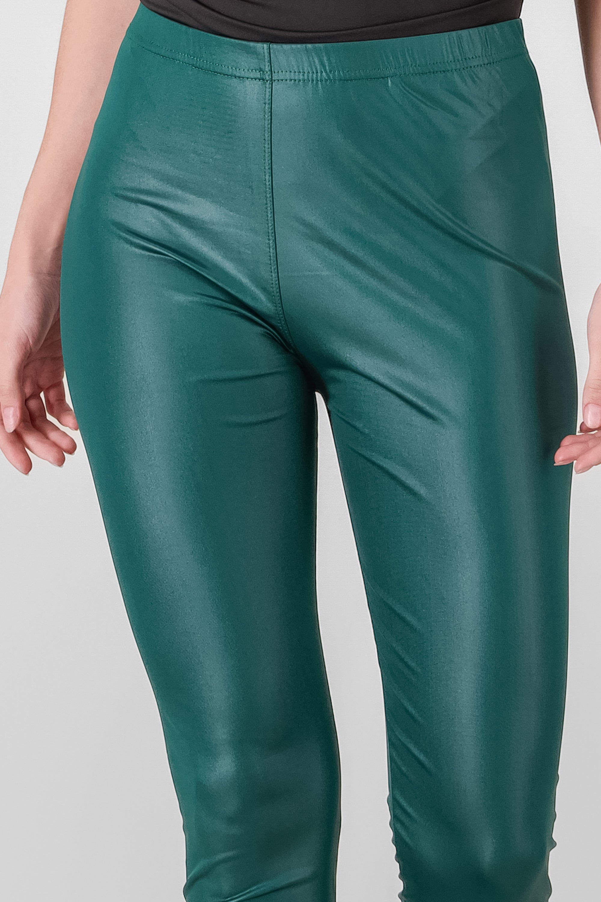 Faux leather skinny pants GREEN