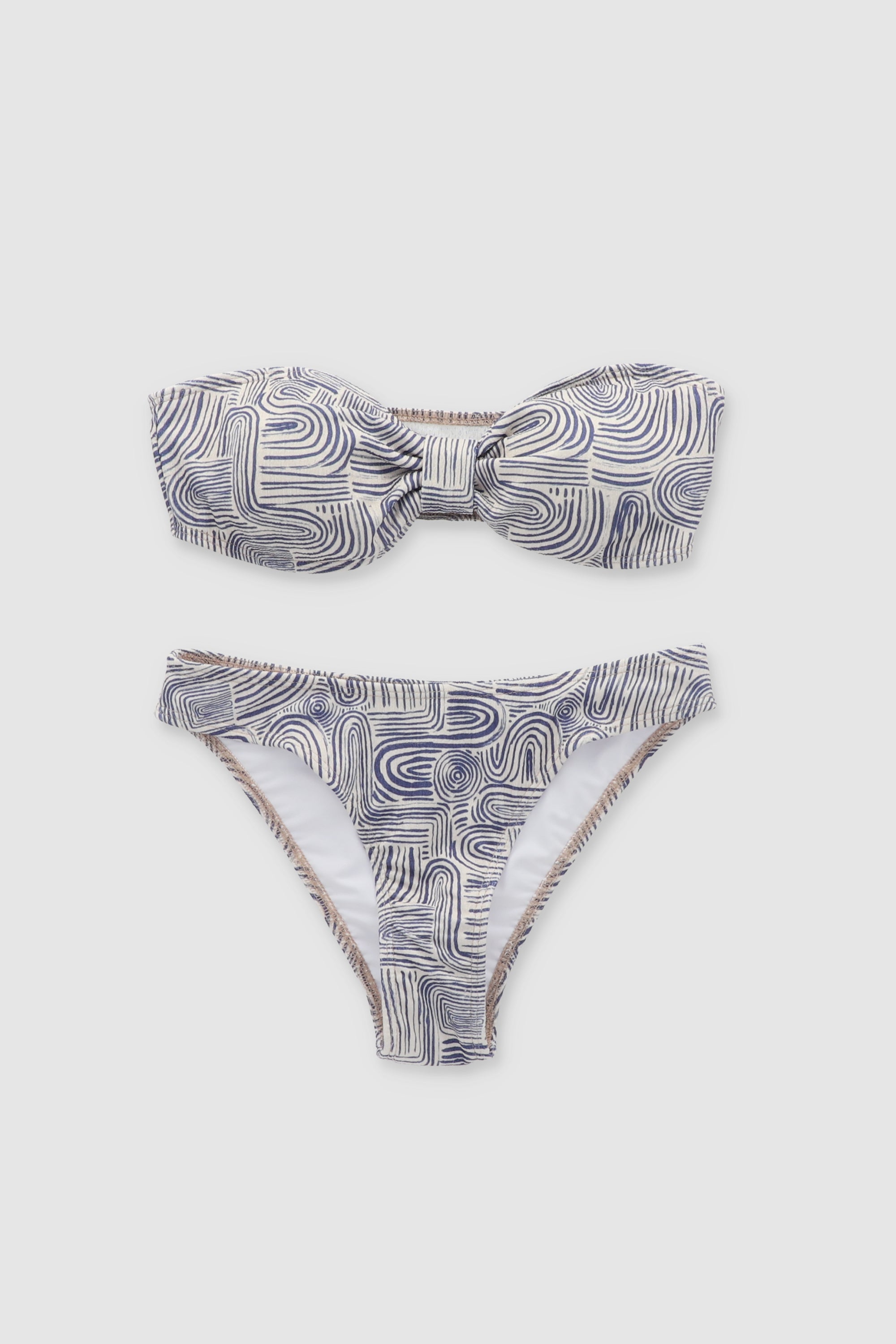 Geometric Print Bikini BLUE COMBO