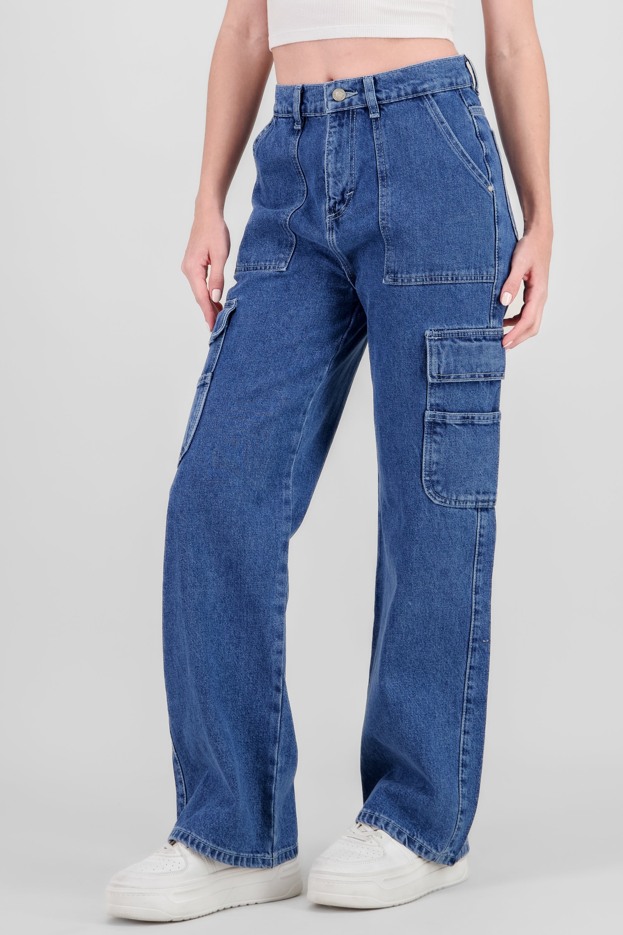 Cargo Jeans With 2 Pockets MEDIUM WASH