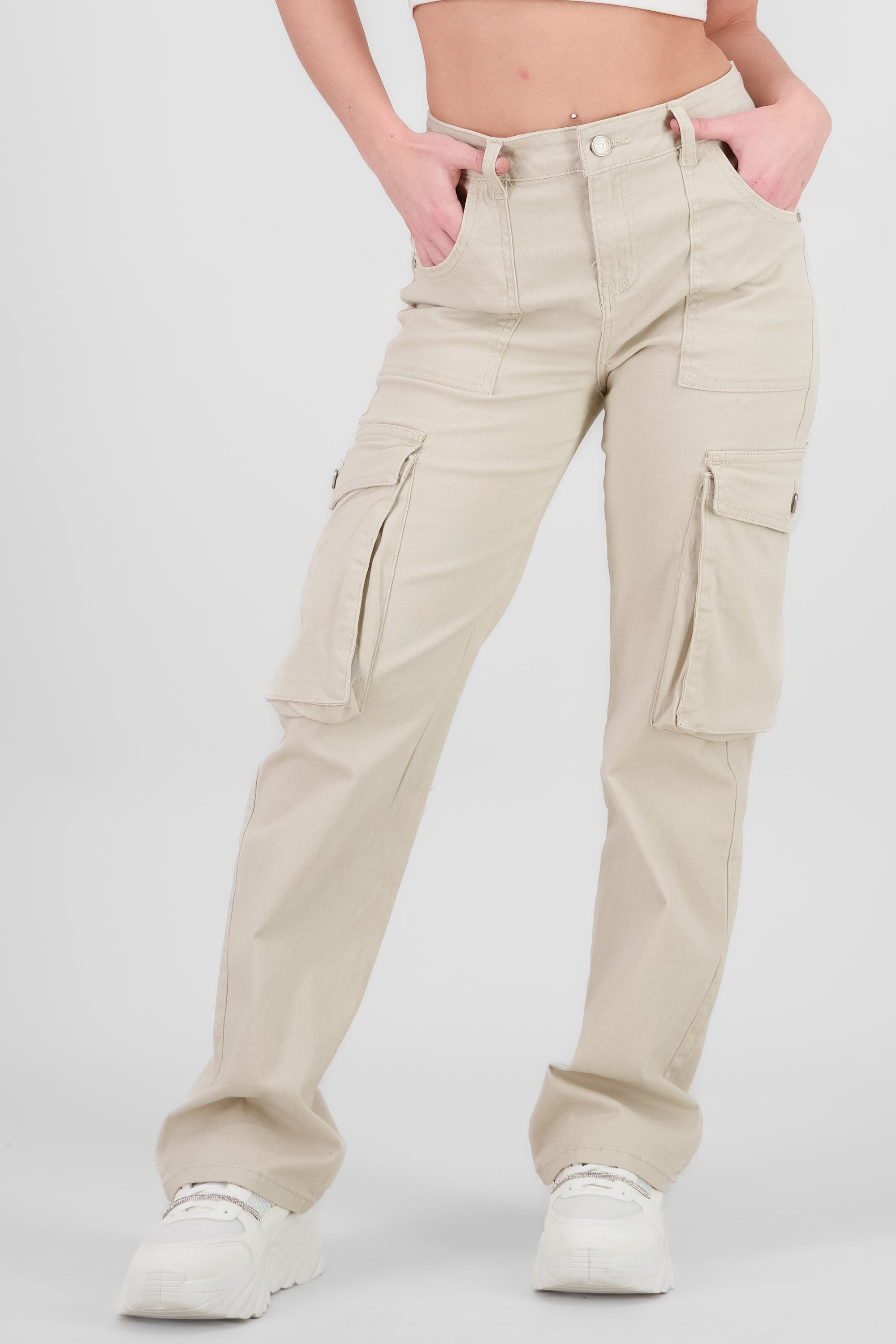 Cargo Jeans With 2 Pockets IVORY