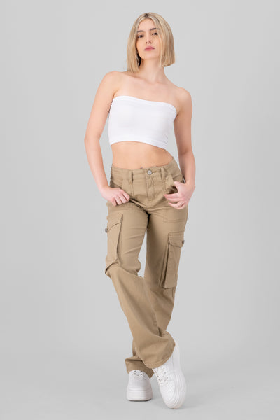 Cargo Jeans With 2 Pockets KHAKI