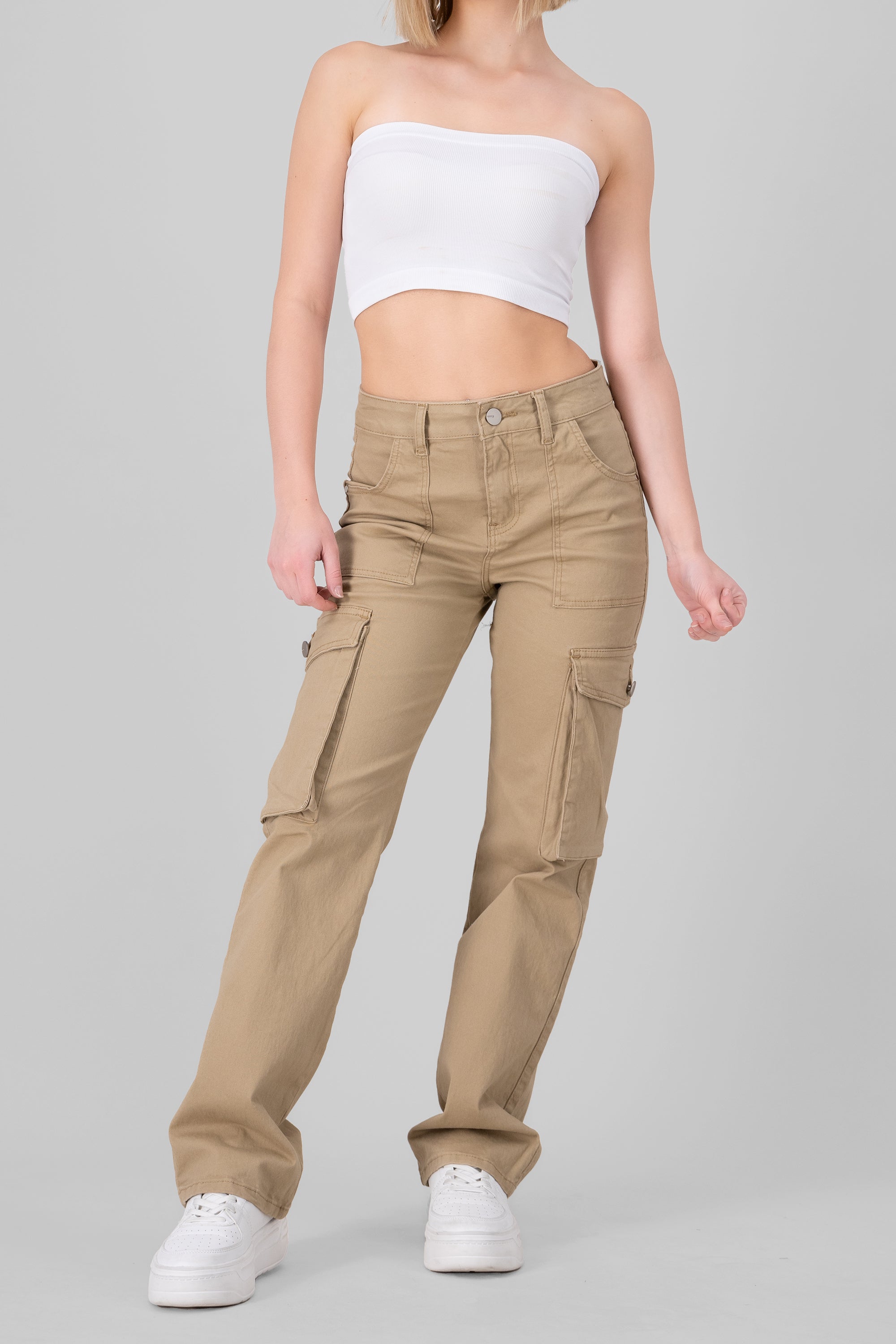 Cargo Jeans With 2 Pockets KHAKI