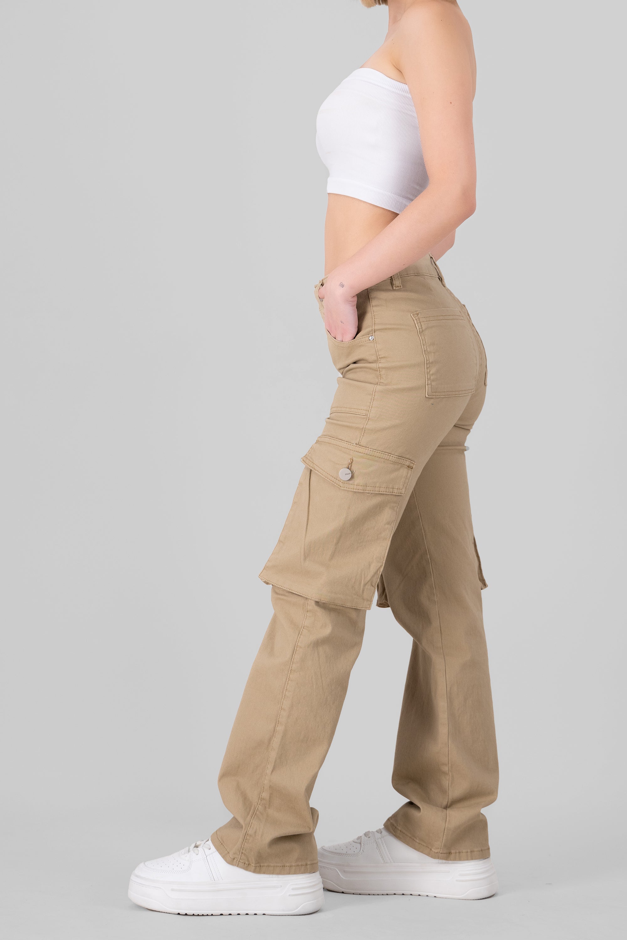 Cargo Jeans With 2 Pockets KHAKI