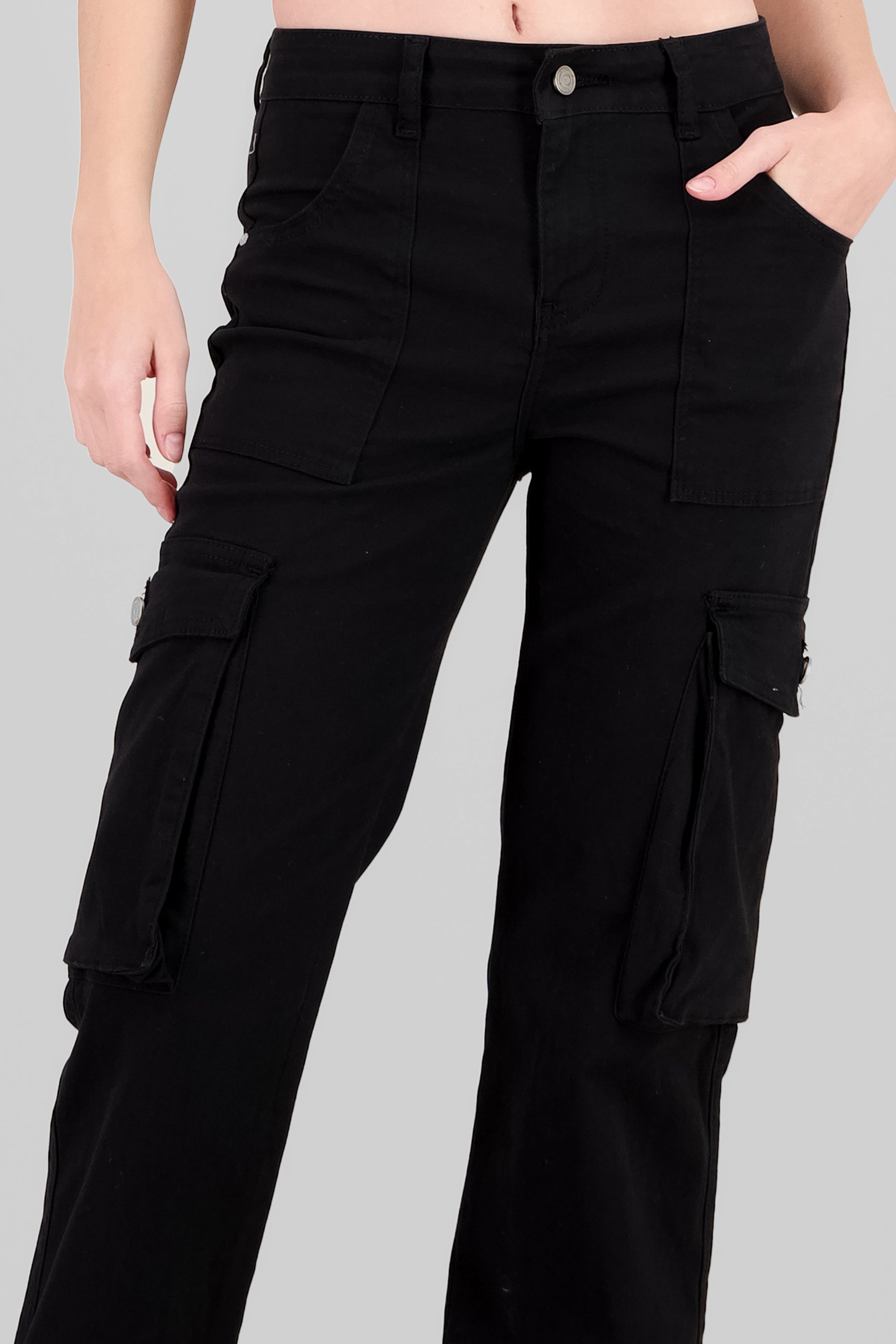 Cargo Jeans With 2 Pockets BLACK