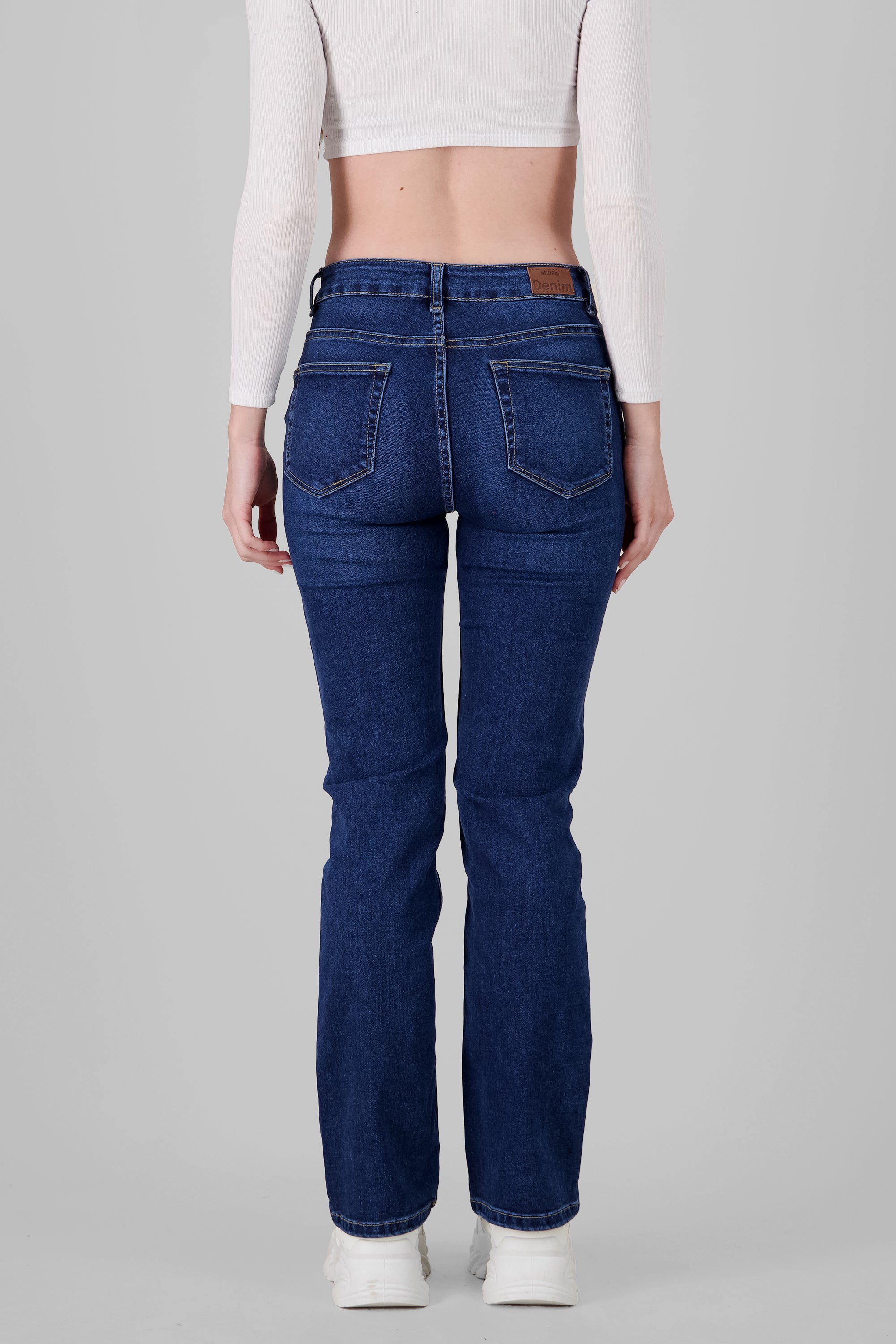 Bootcut Jeans With Slits DARK WASH