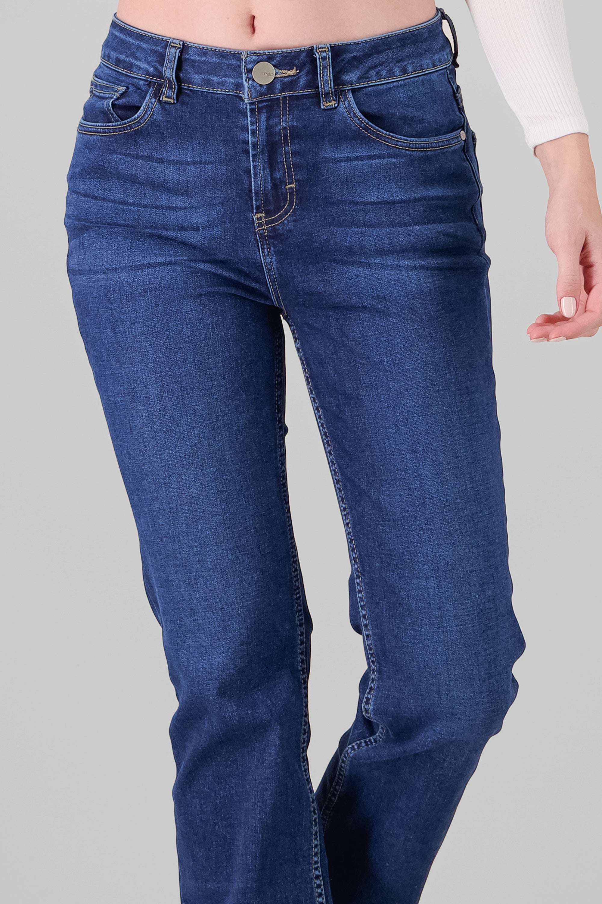 Bootcut Jeans With Slits DARK WASH