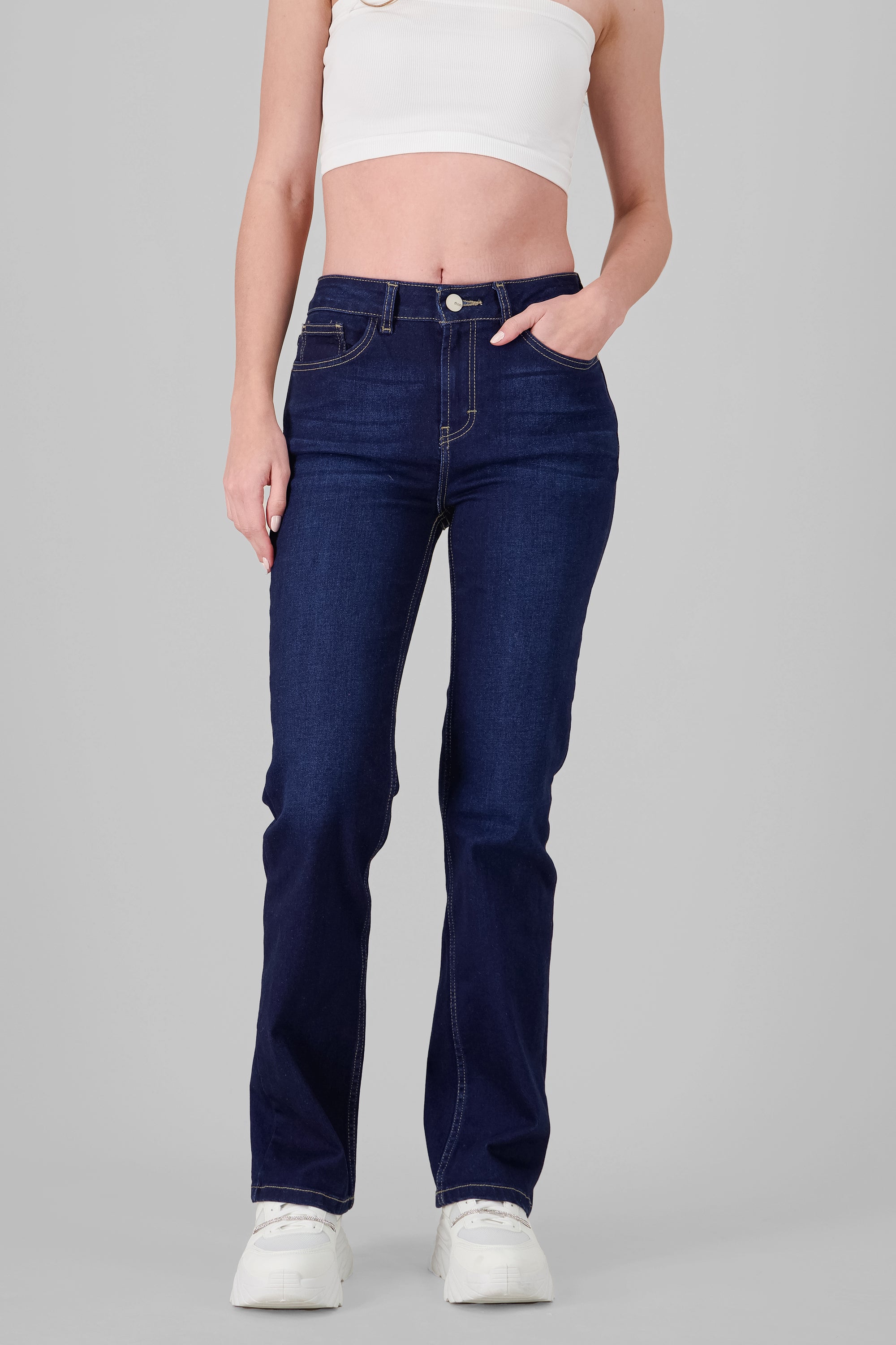 Bootcut Jeans With Slits RINSE