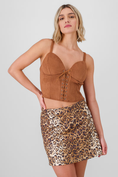 Suede Corset CAMEL