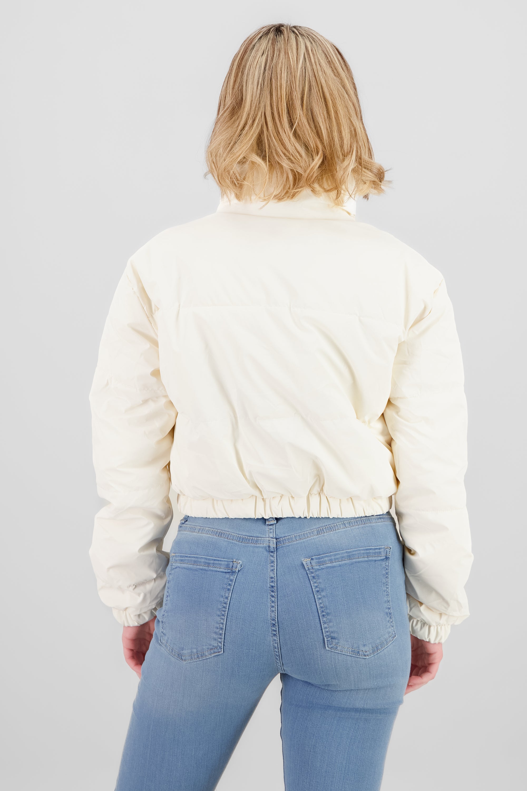 Cropped Puffer Jacket WHITE