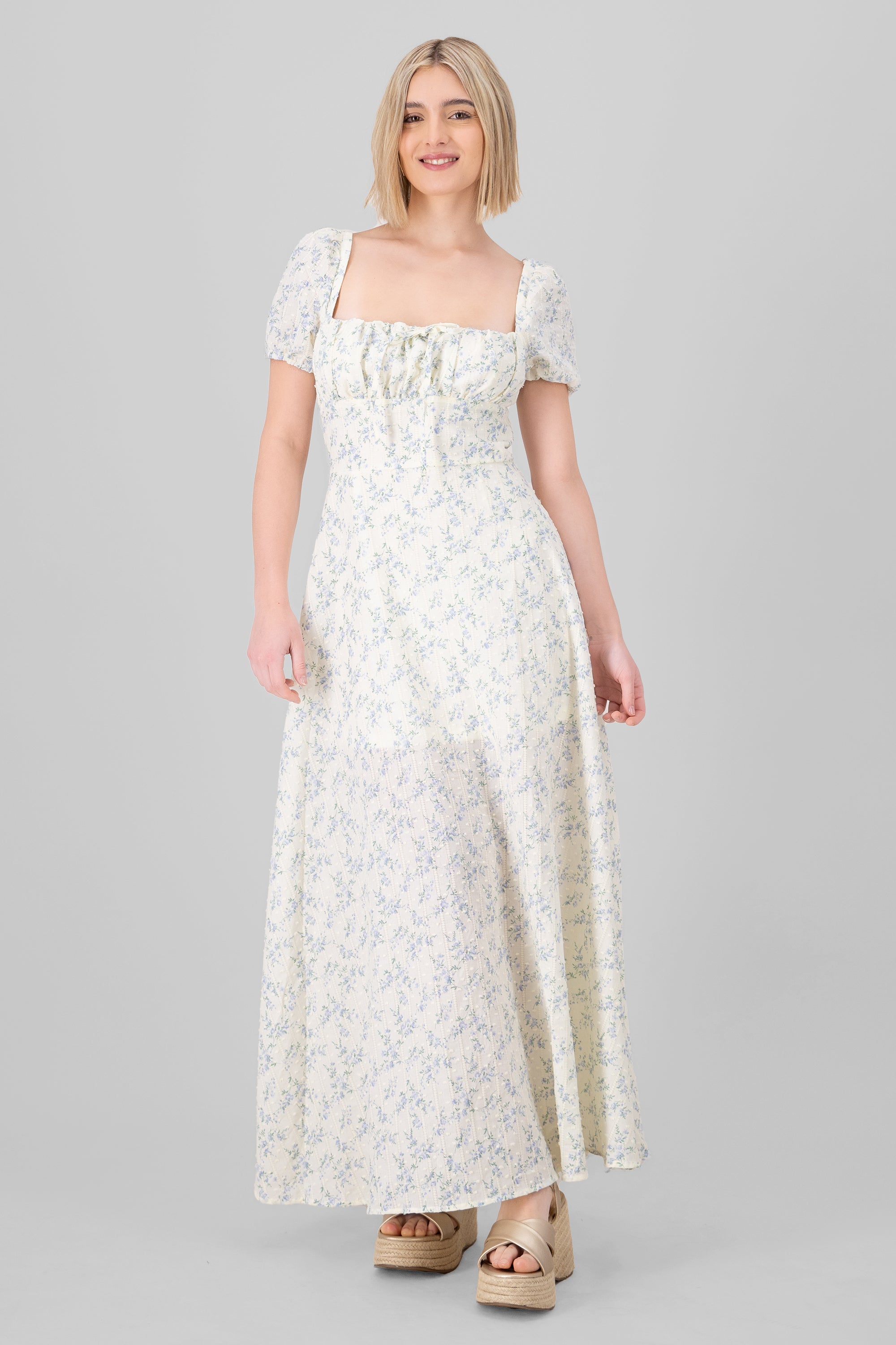 Floral Print Maxi Dress CREAM