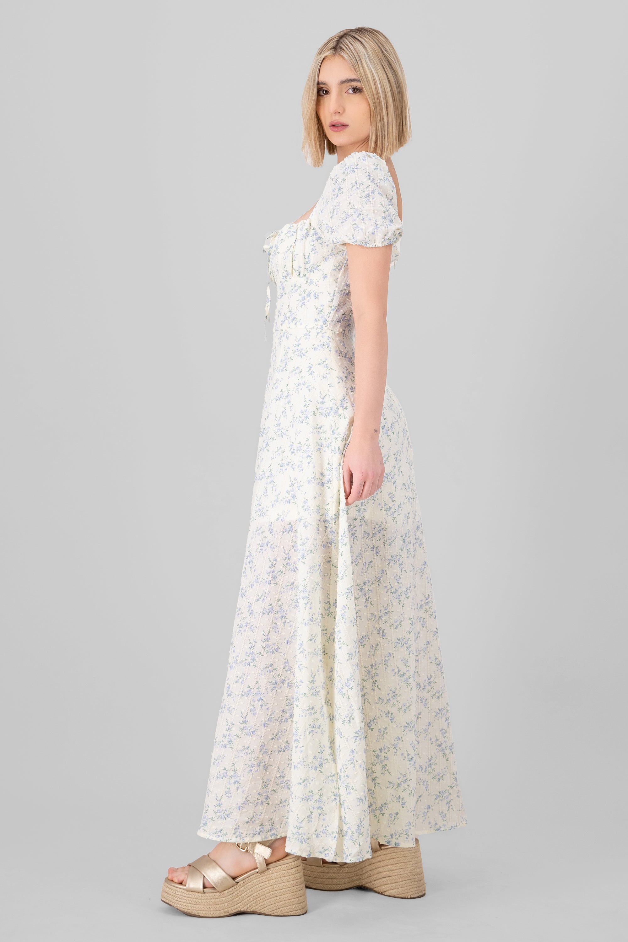 Floral Print Maxi Dress CREAM