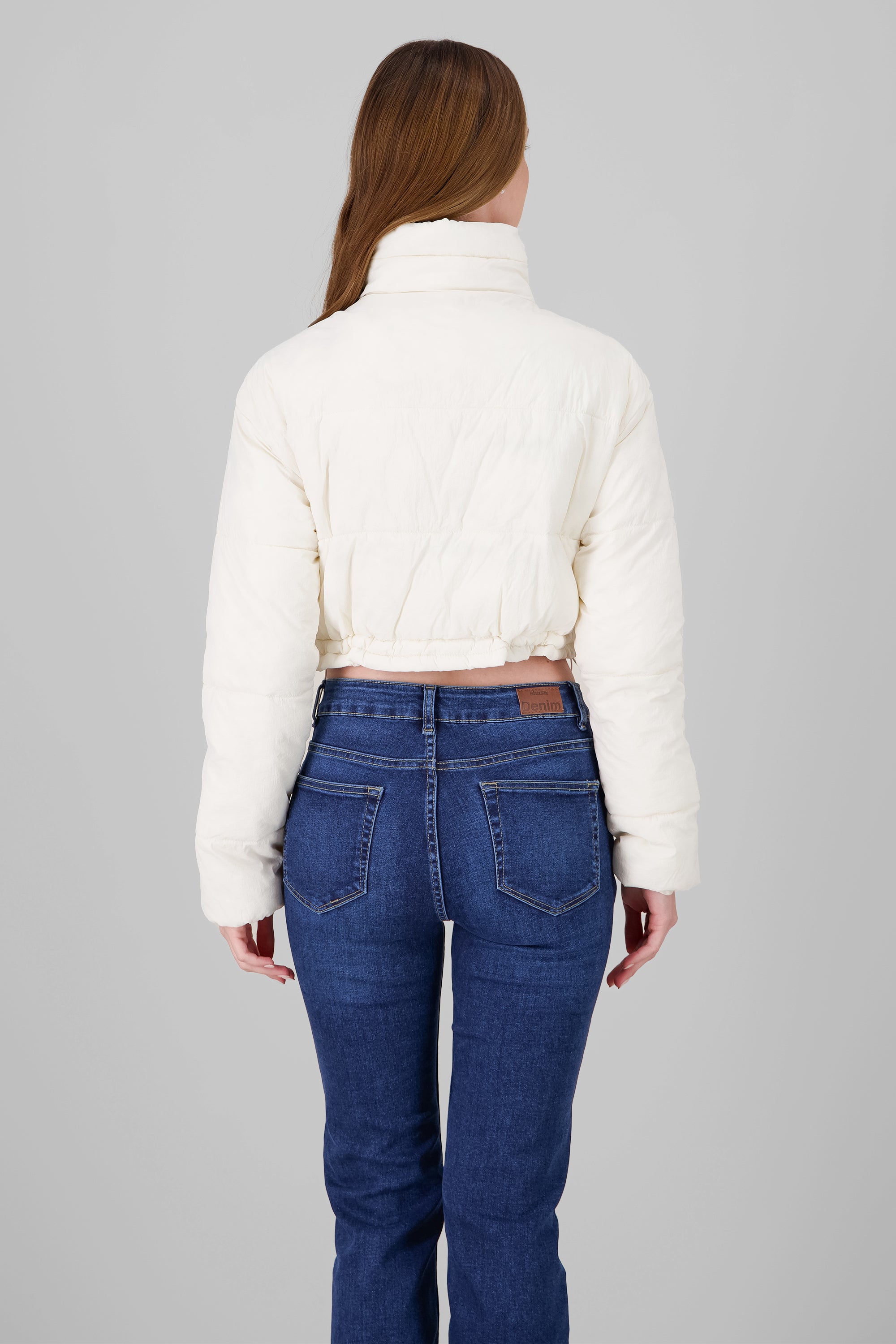 Cropped Solid Jacket CREAM