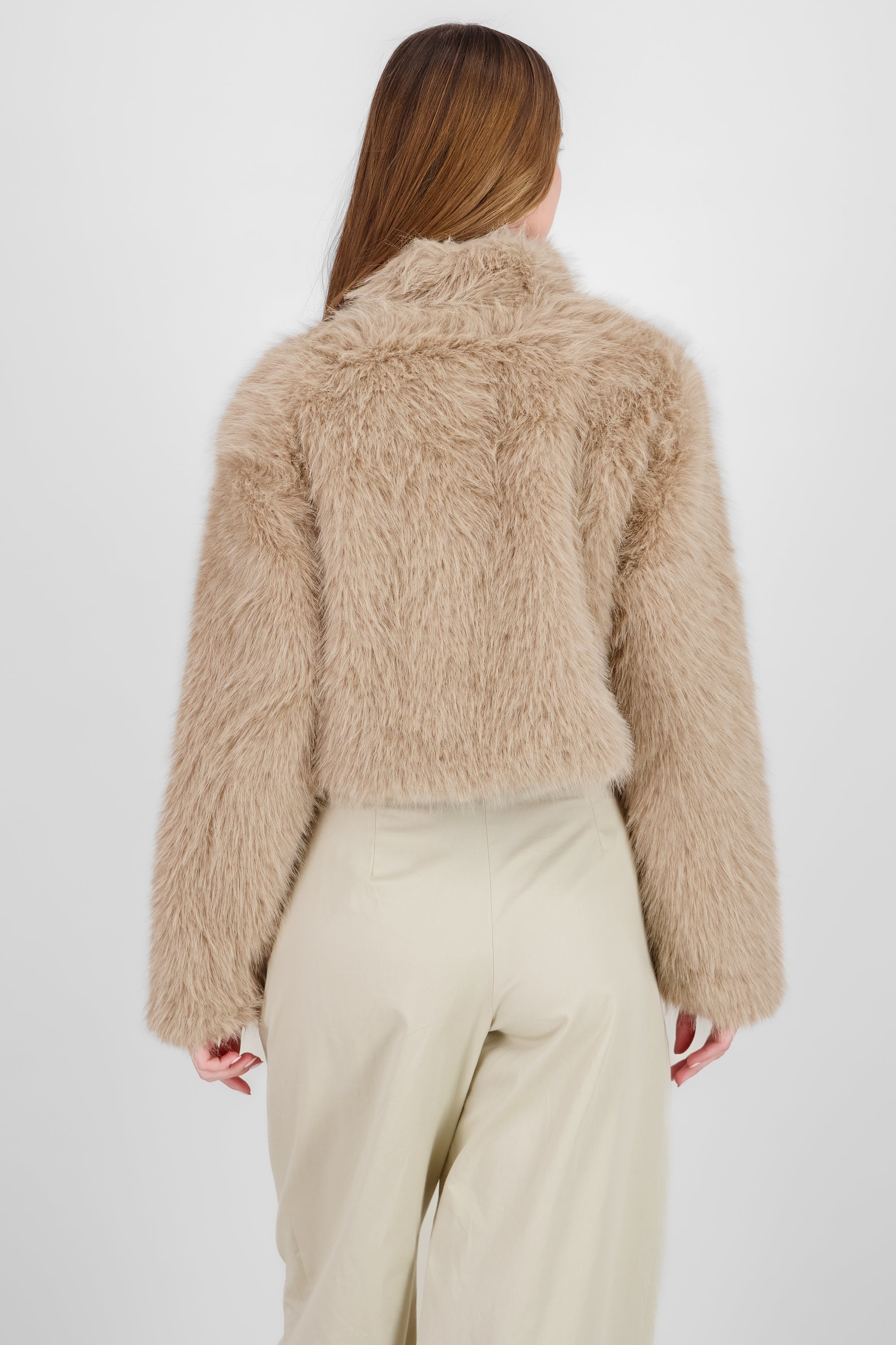 Faux Fur Coat BROWN