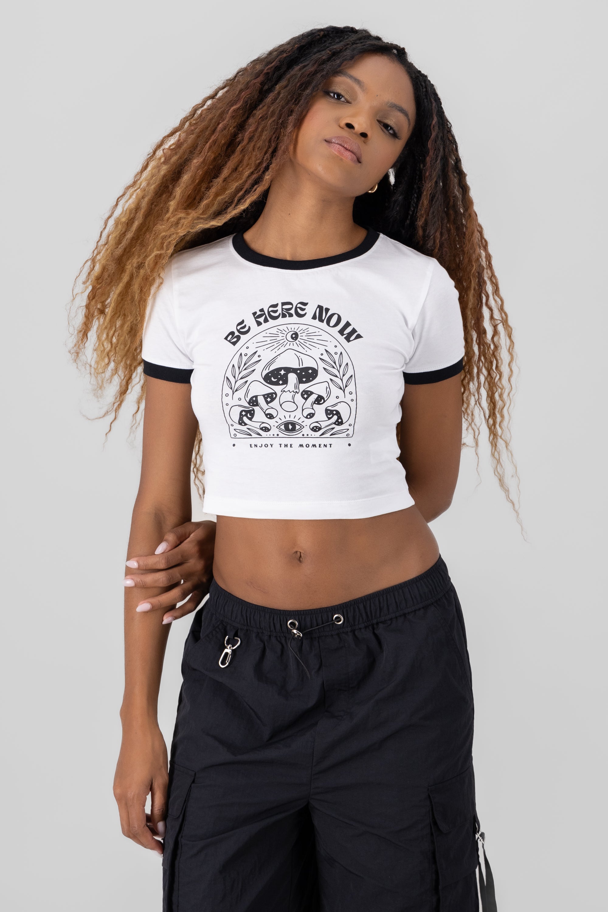 Be Here Now Crop Top WHITE