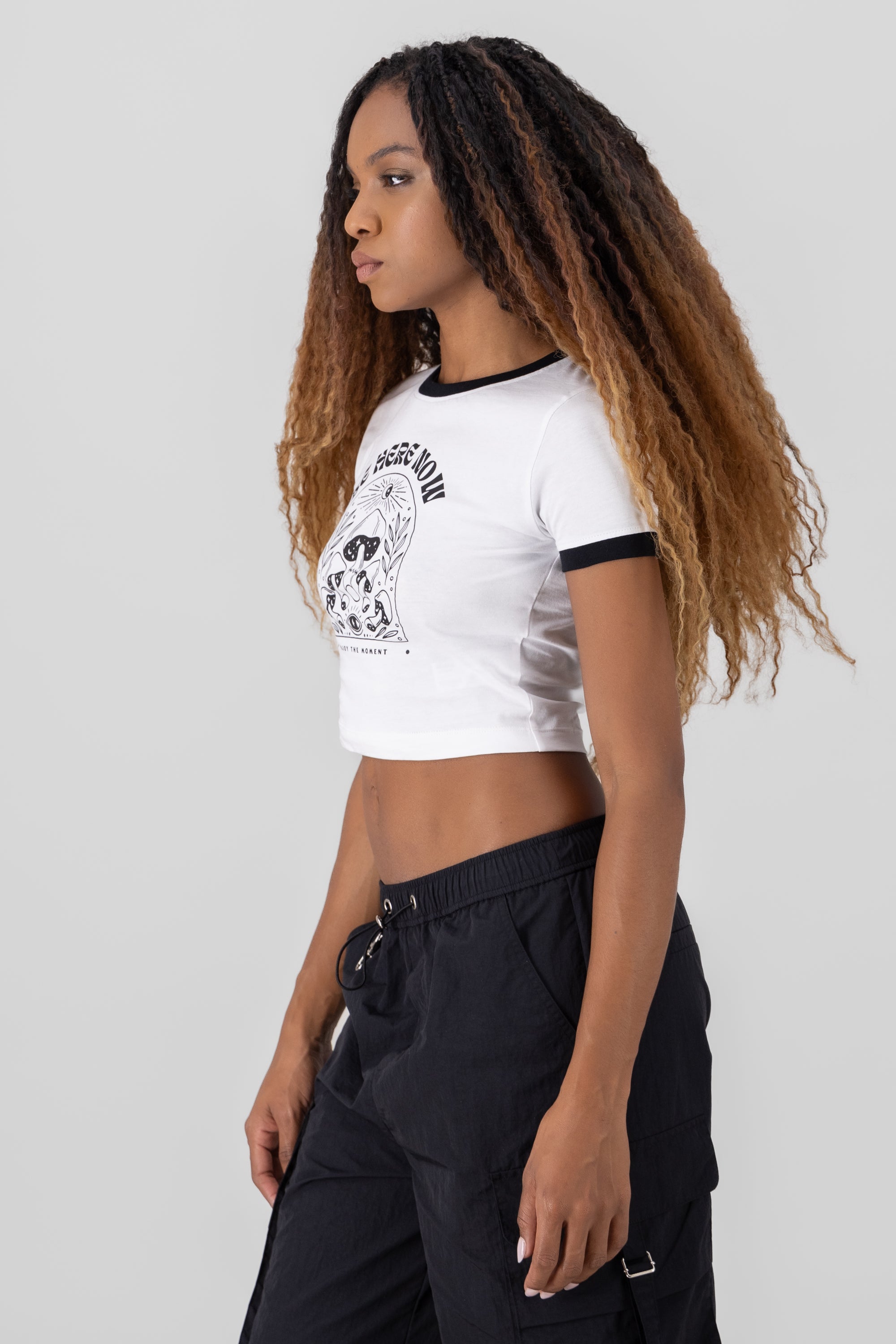 Be Here Now Crop Top WHITE