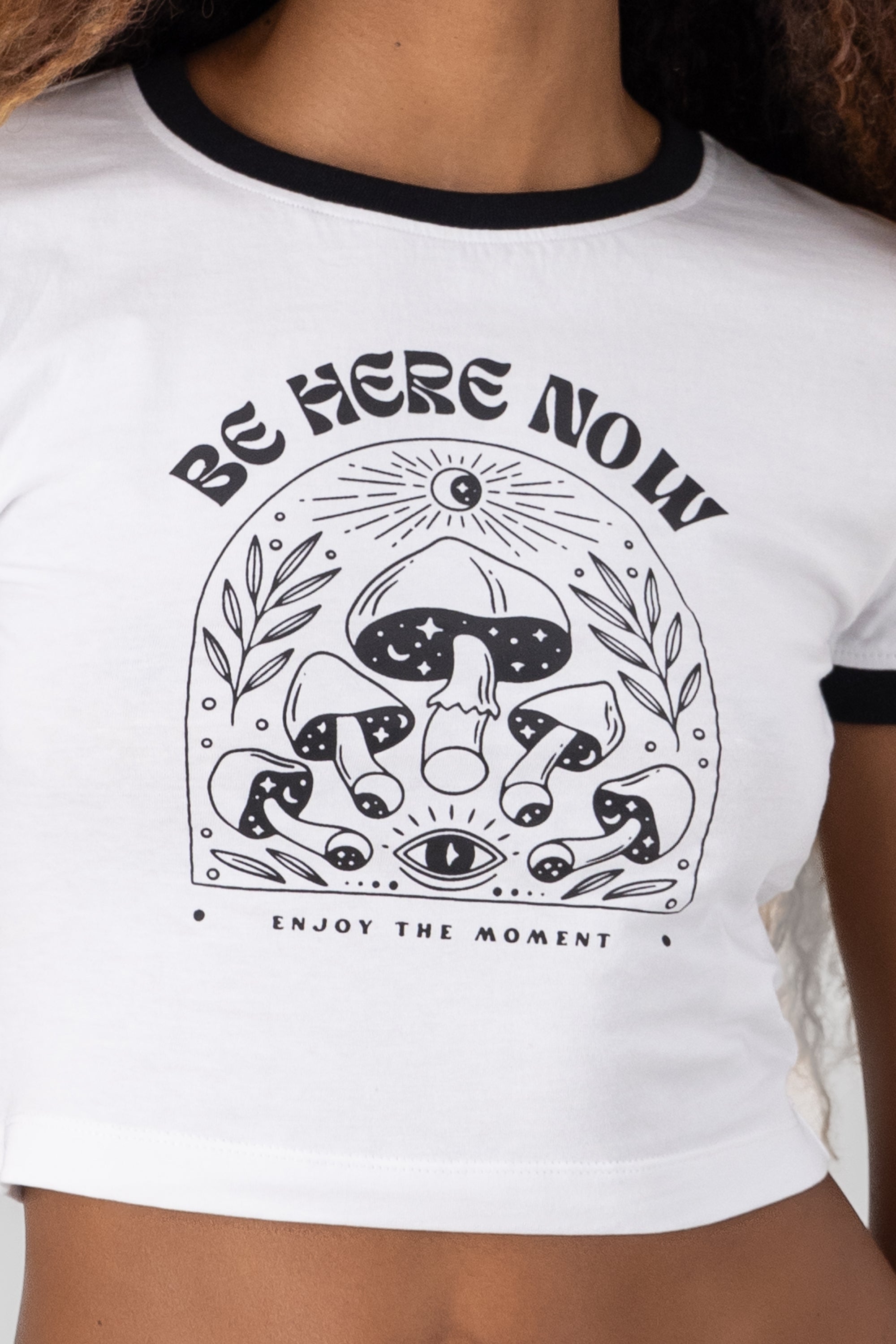 Be Here Now Crop Top WHITE