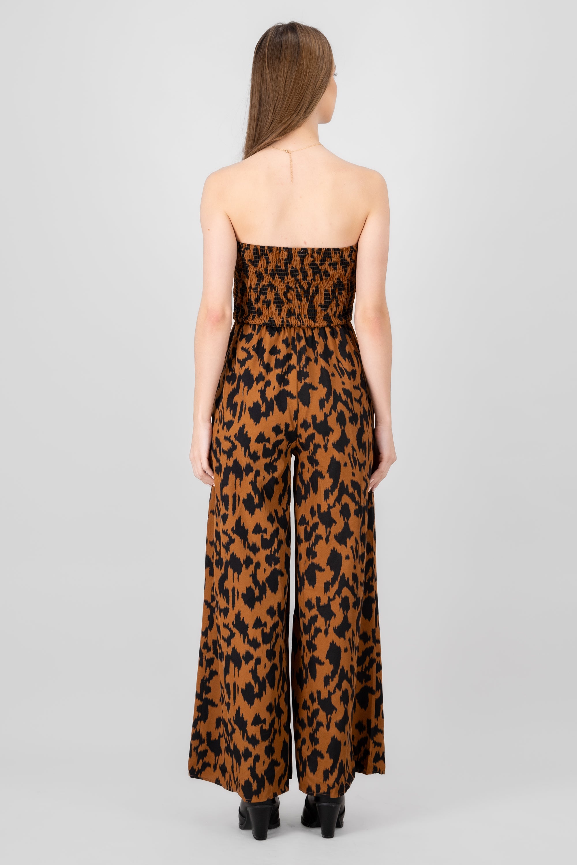 Animal Print Jumpsuit BLACK