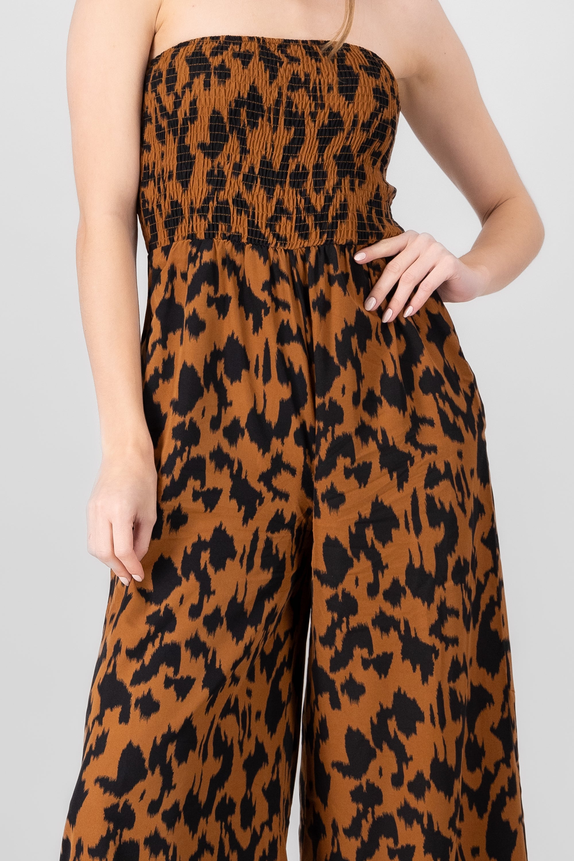 Animal Print Jumpsuit BLACK